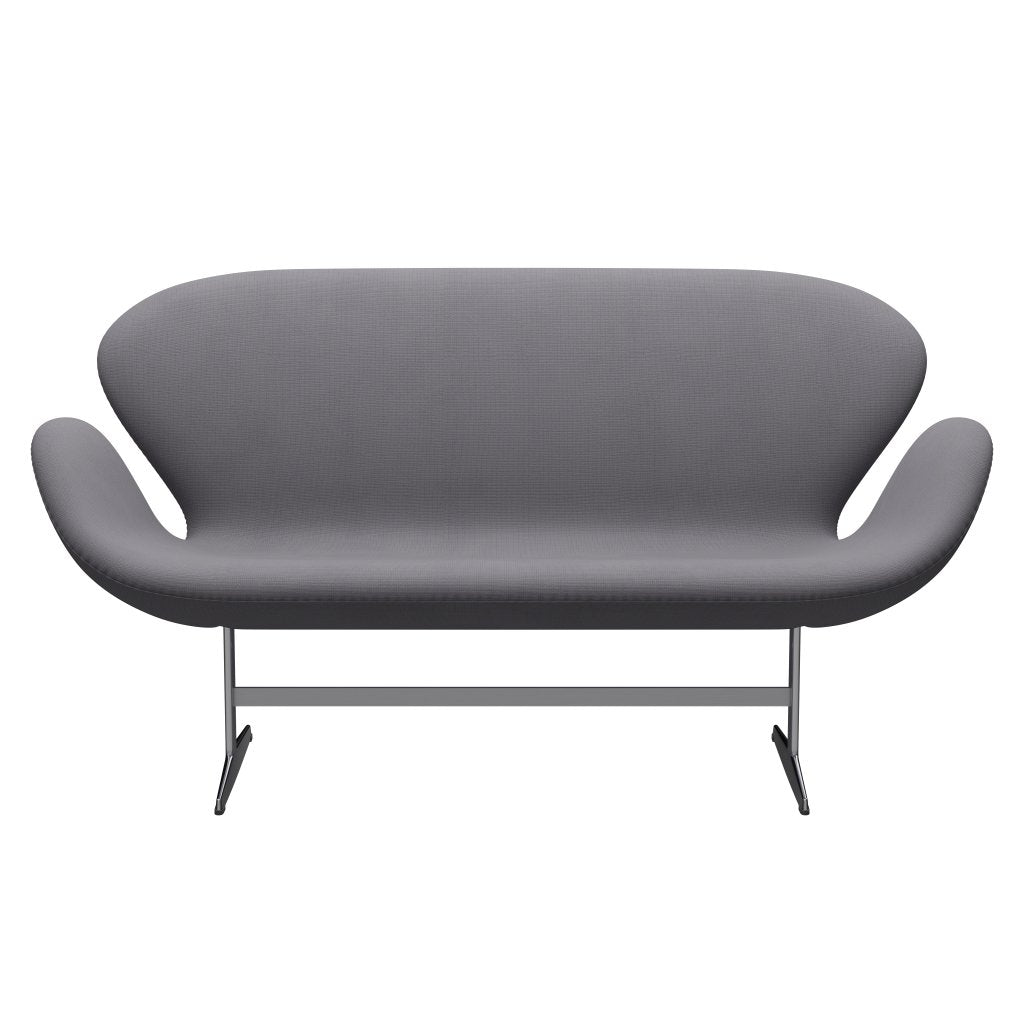 Fritz Hansen Swan Sofa 2 -sæder, satin børstet aluminium/berømmelse grå (60078)