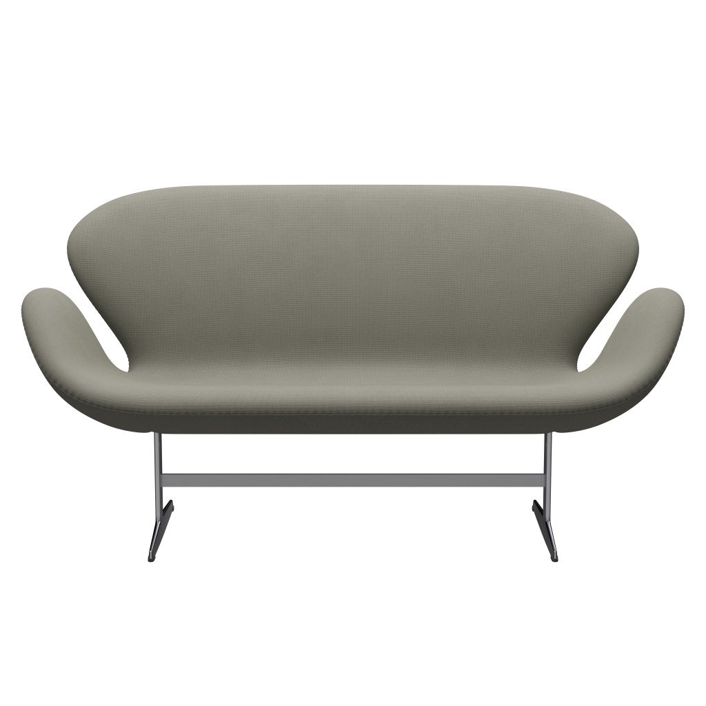 Fritz Hansen Swan Sofa 2 -sæder, satin børstet aluminium/berømmelse grå (61136)