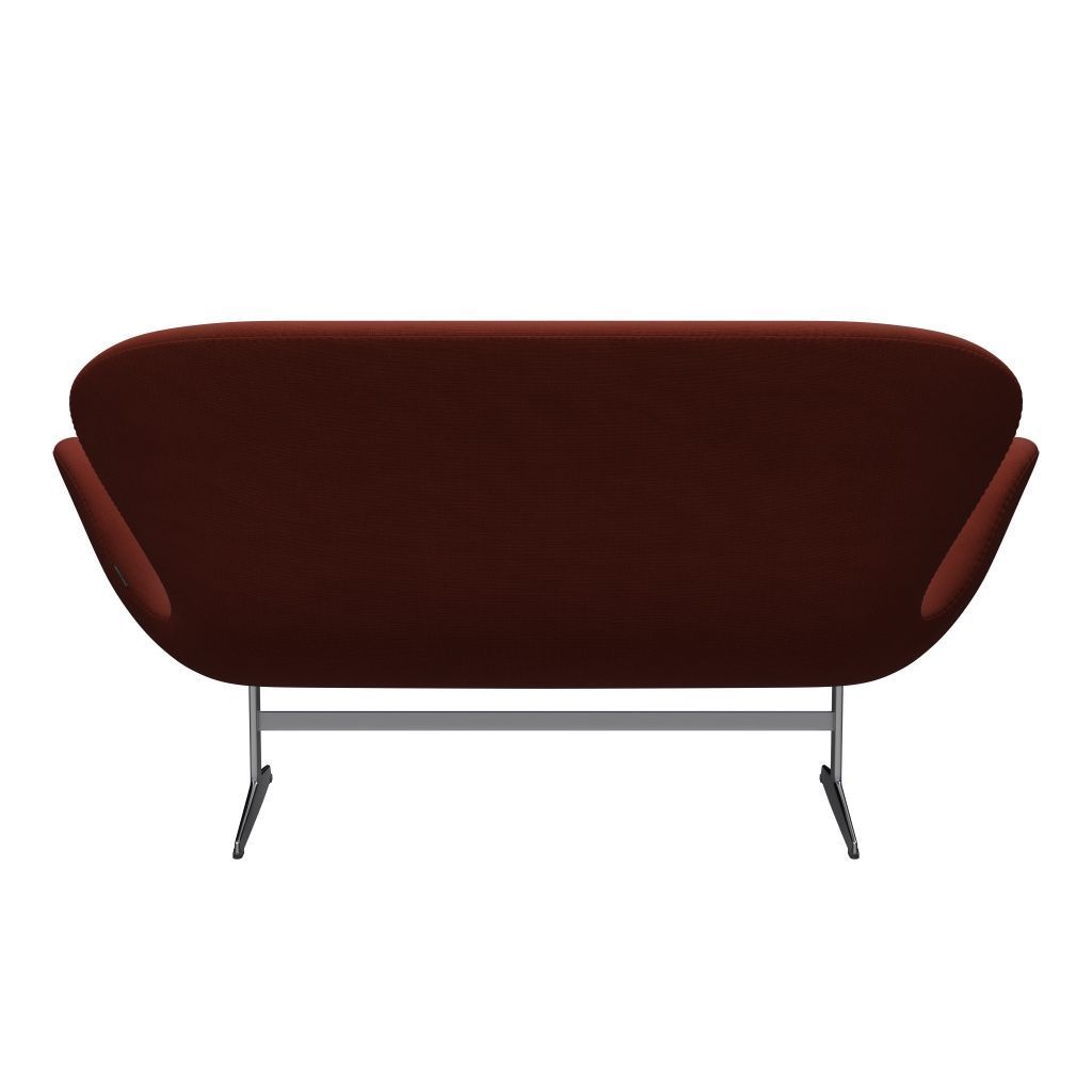 Fritz Hansen Swan Sofa 2 Seater, Satin Brushed Aluminium/Fame Light Brown (63076)