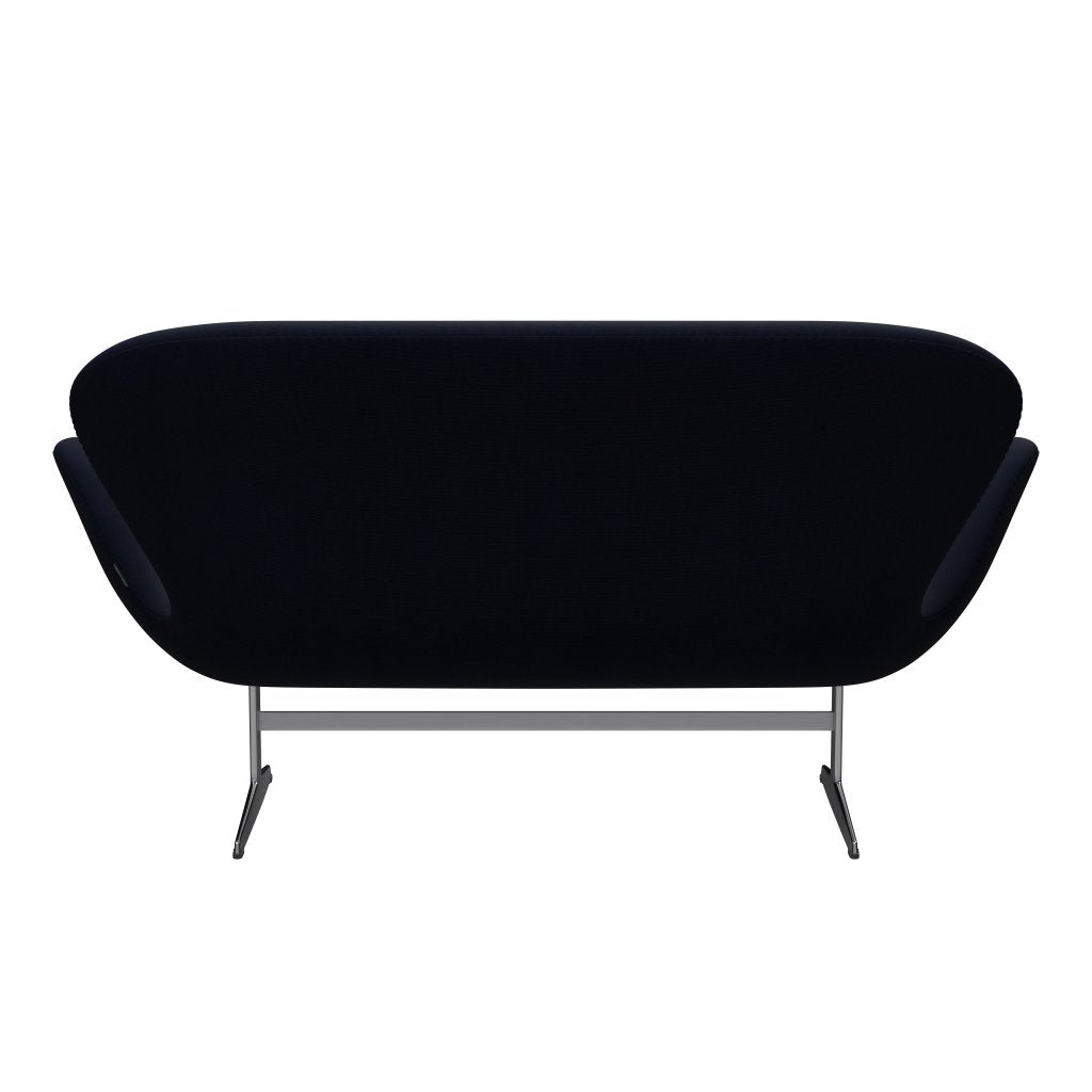 Fritz Hansen Swan Sofa 2 Seater, Satin Brushed Aluminium/Fame Navy (66061)