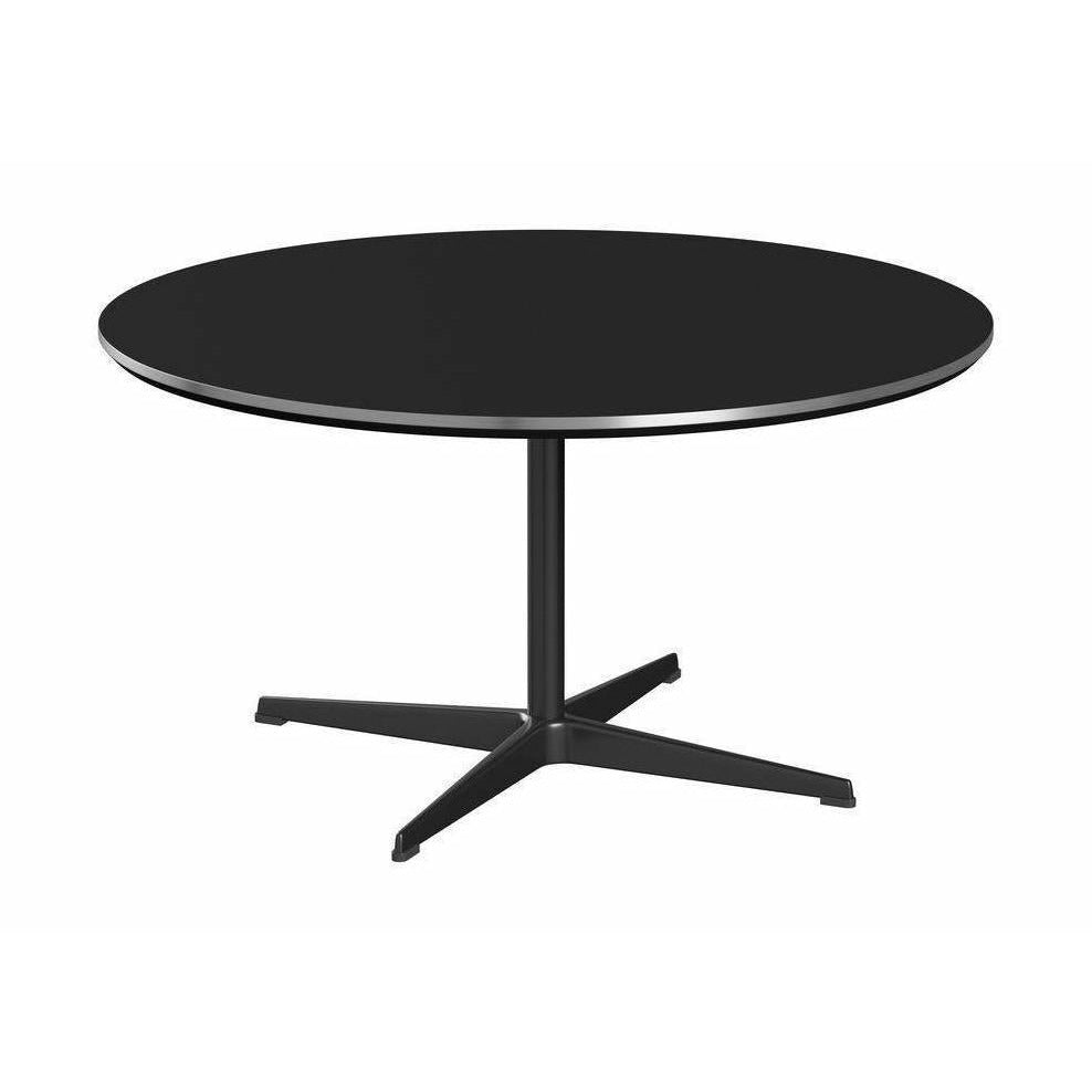 弗里茨·汉森圆形咖啡桌Ø90，黑色/黑色
