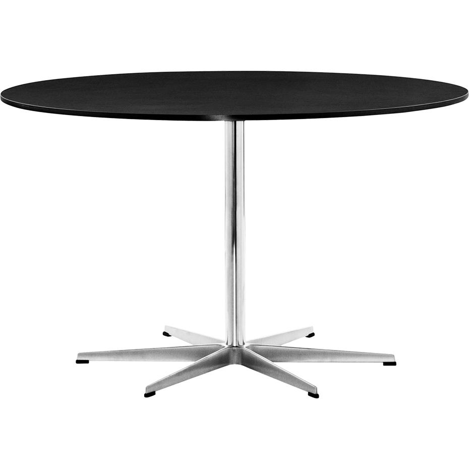 弗里茨汉森圆形桌Ø120厘米，黑色层压板