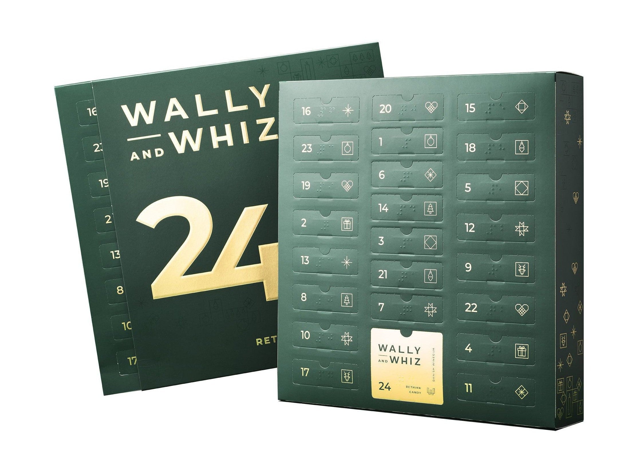 Wally And Whiz Groene standaard kerstkalender 2023 393G