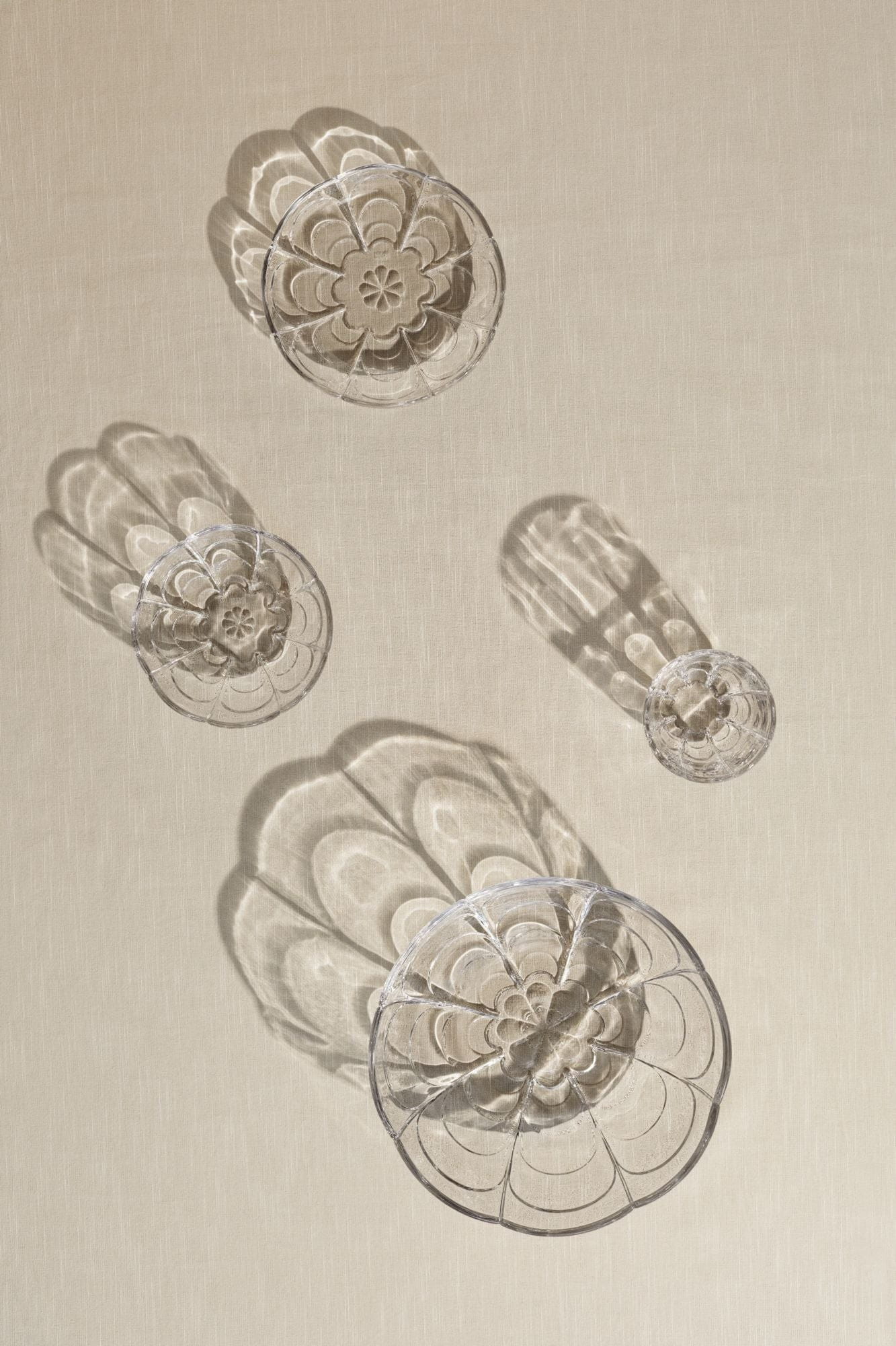 Holmegaard Lily kleine Eierplatten Set von 2 Ø16 cm, klar