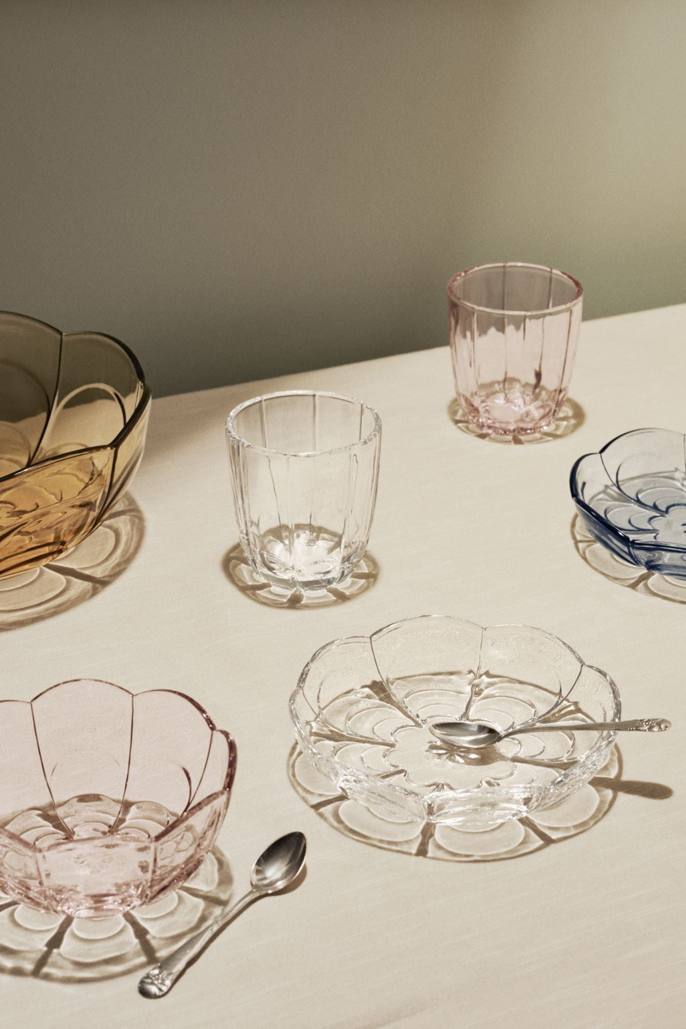 Holmegaard Lily -Wasserglas -Set von 2 320 ml, rosa