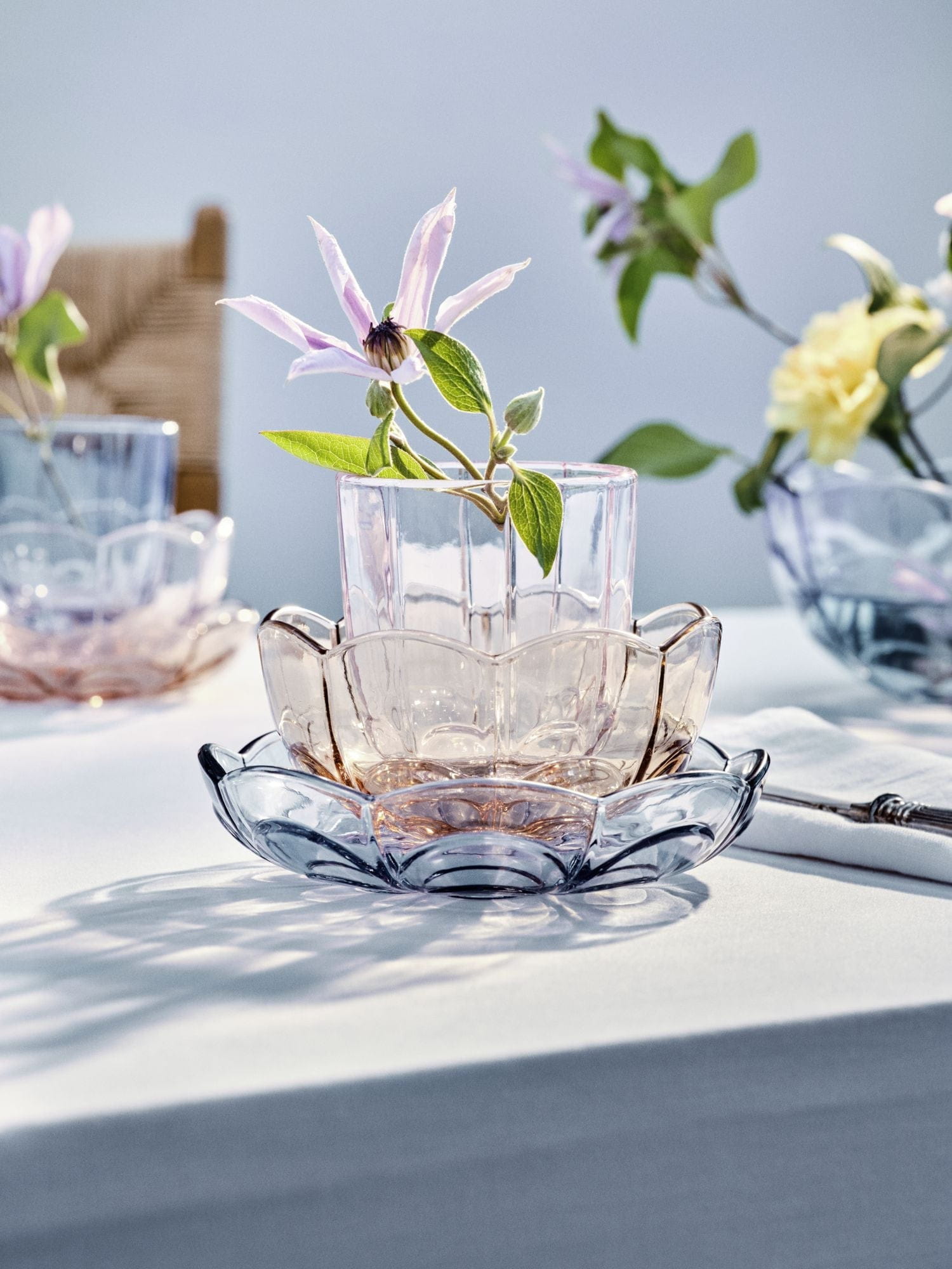 Holmegaard Lily -Wasserglas -Set von 2 320 ml, rosa