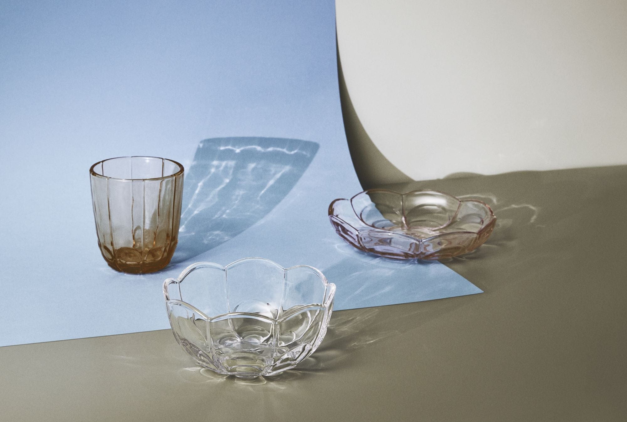 Holmegaard Lily Water Glass Set Of 2 320 Ml, Brown