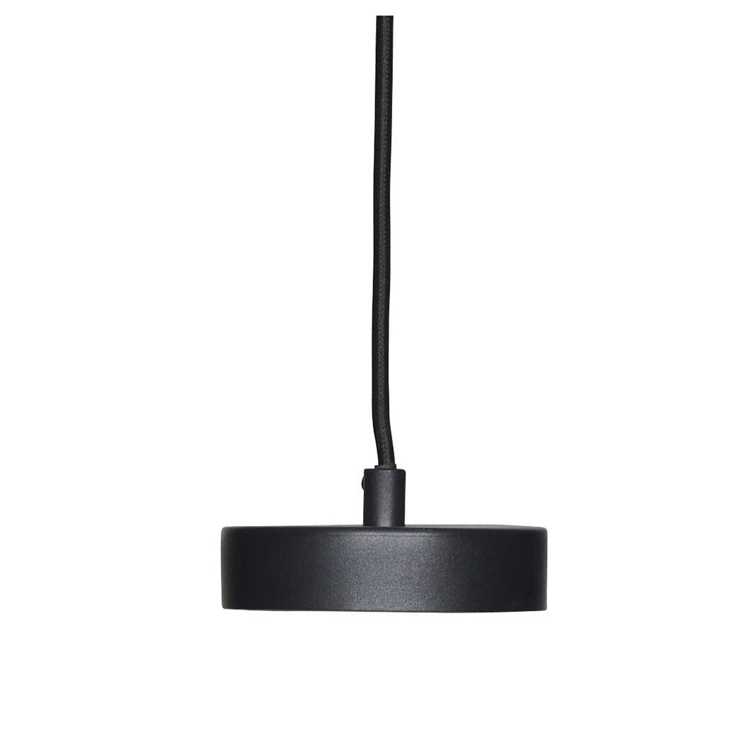 Hübsch Chand Oval Ceiling Lamp, Black/Natural