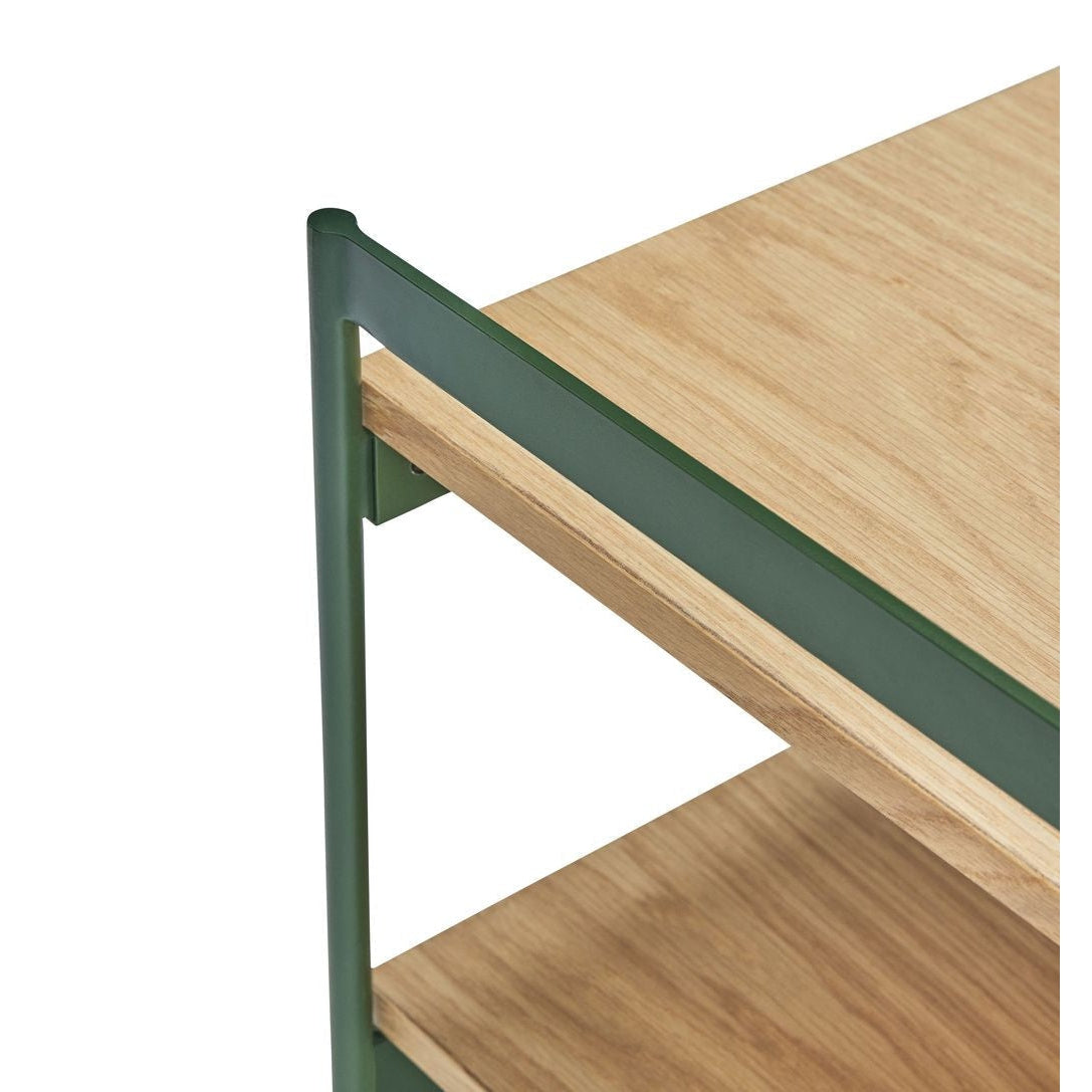 Hübsch Jaunty Side Table, grüne/natürliche Farben