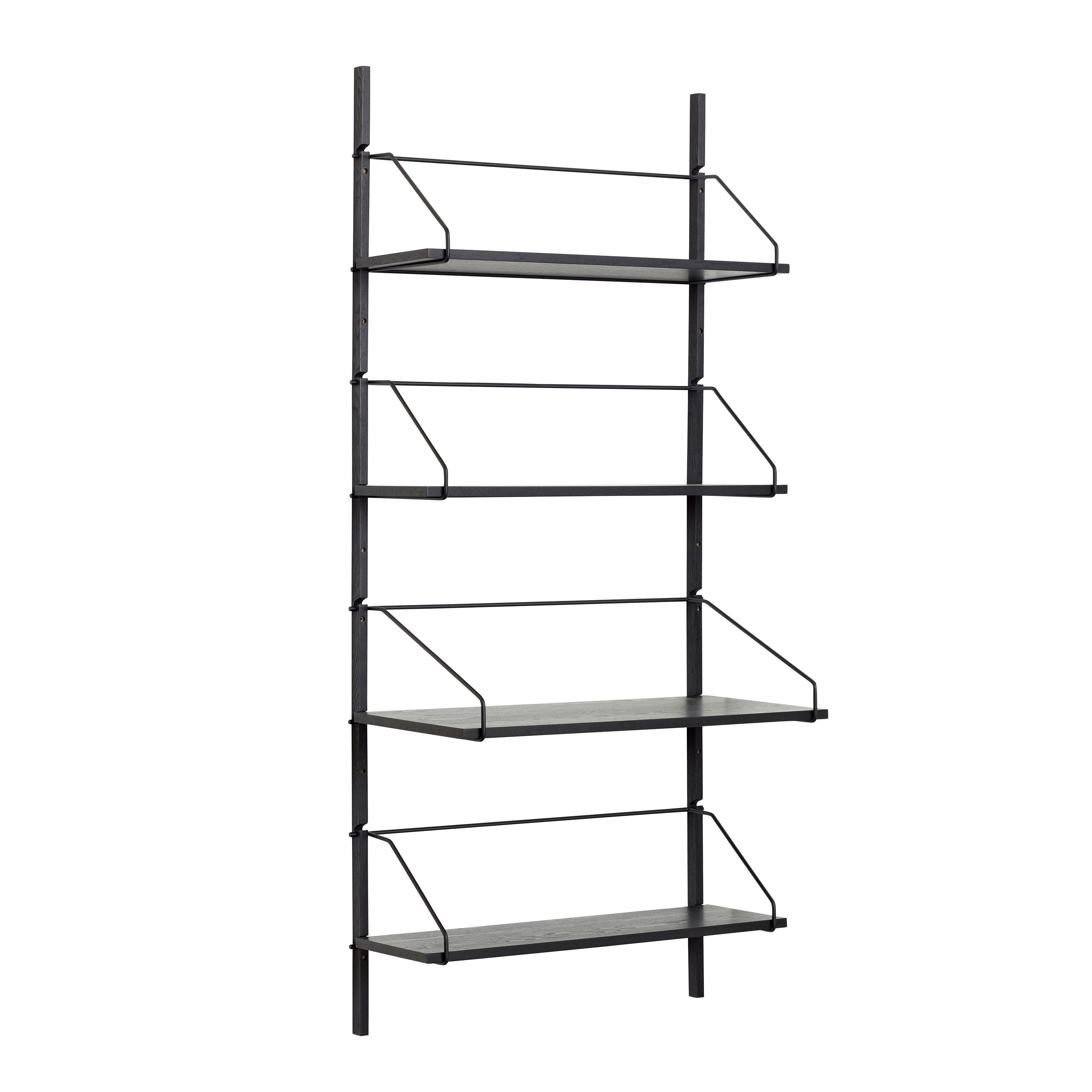 Hübsch Norm Wall Shelf Unit 4 Shelves Black