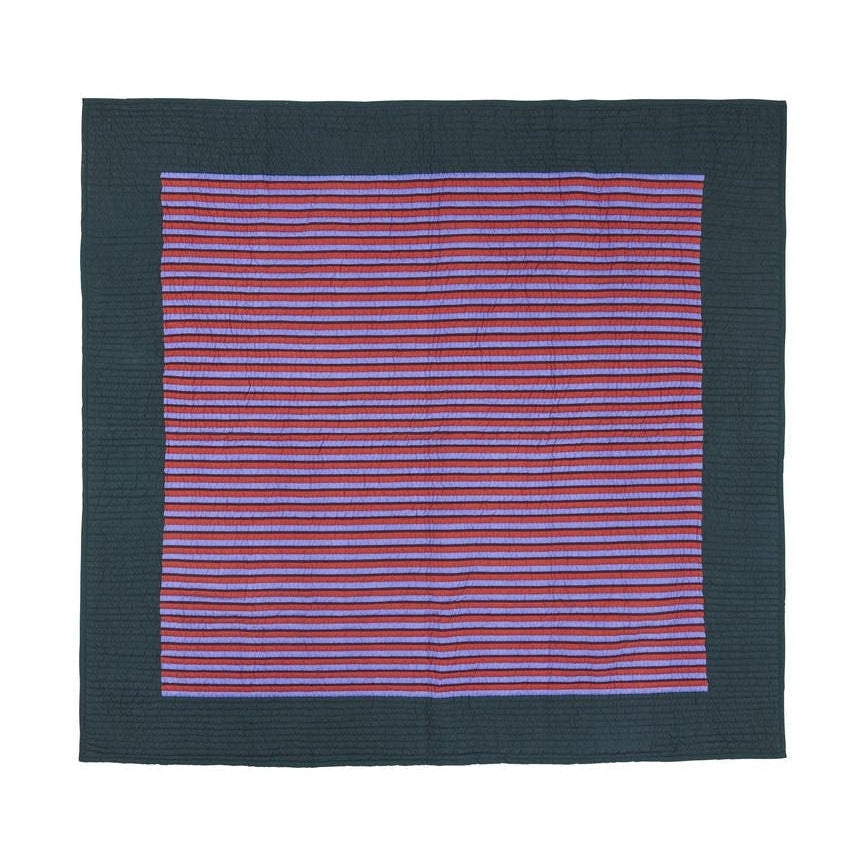Hübsch Twist Bedspread 260x260 cm, multicolore/benzina