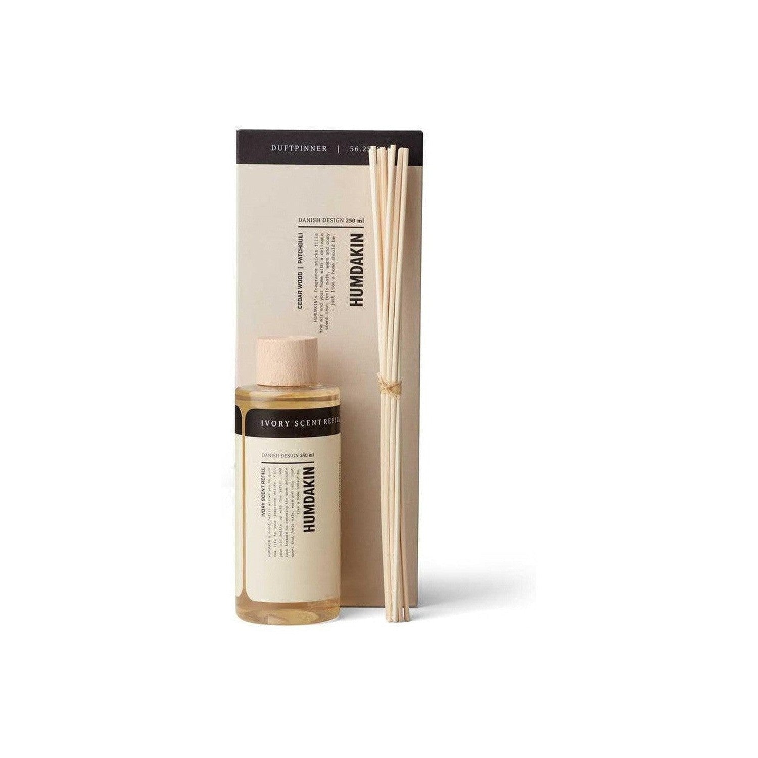 Humdakin Fragrance Diffuse Refill Set Ivory Sticks And Oil, 250ml