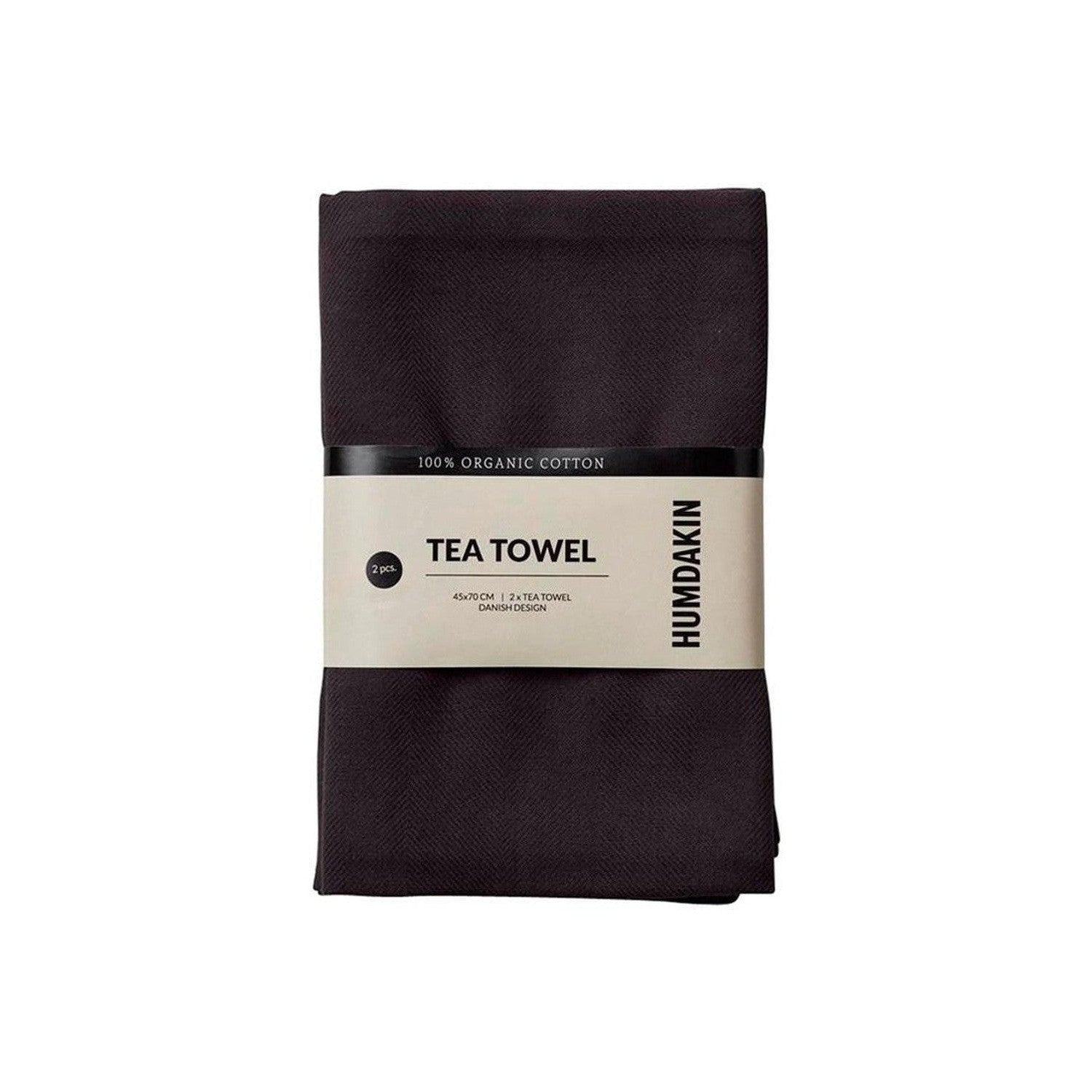 Humdakin Tea Towels, Coal, 2 Piece