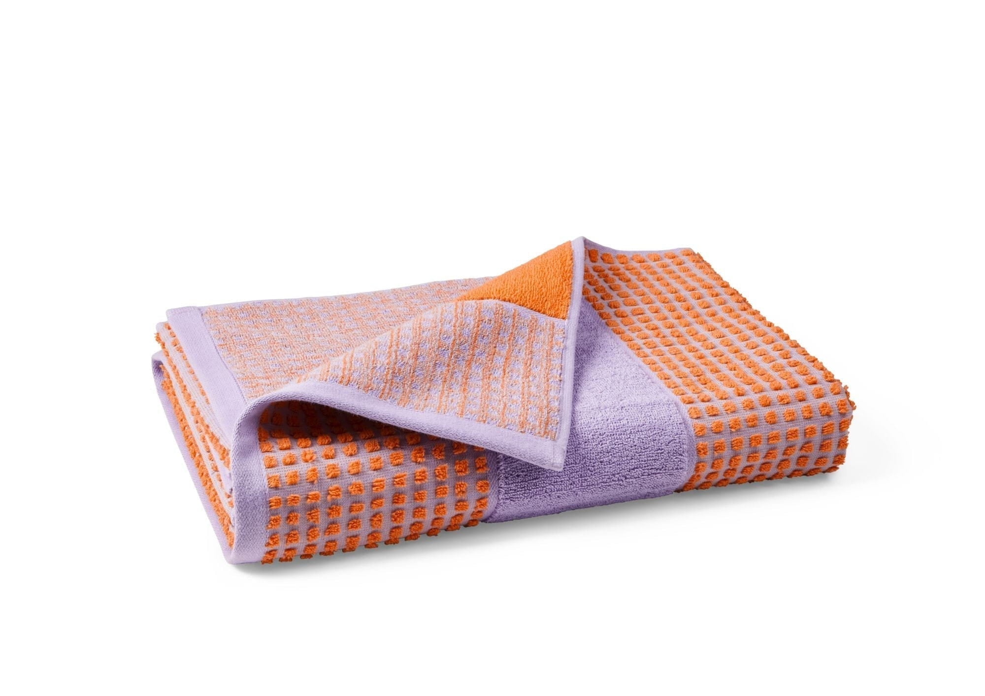 Juna Check Towel 70x140 Cm, Purple