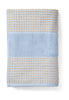 JUNA Vérifiez la serviette 70x140 cm, bleu clair / sable