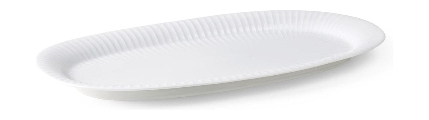 Kähler Hammershøi oval serveringsplatta 40x22,5 cm, vit