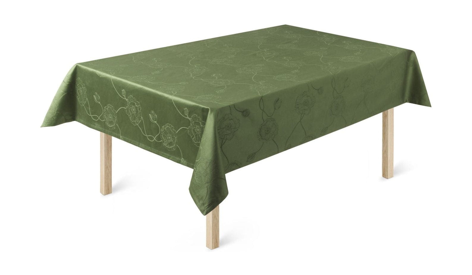 Kähler Hammershøi Poppy Damask Tablecloth 150x220 Cm, Green