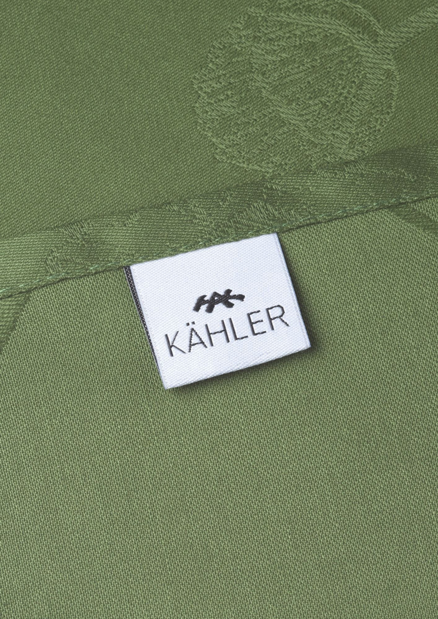 Kähler Hammershøi vallmo tyg servett 4 p cs. 45x45 cm, grön