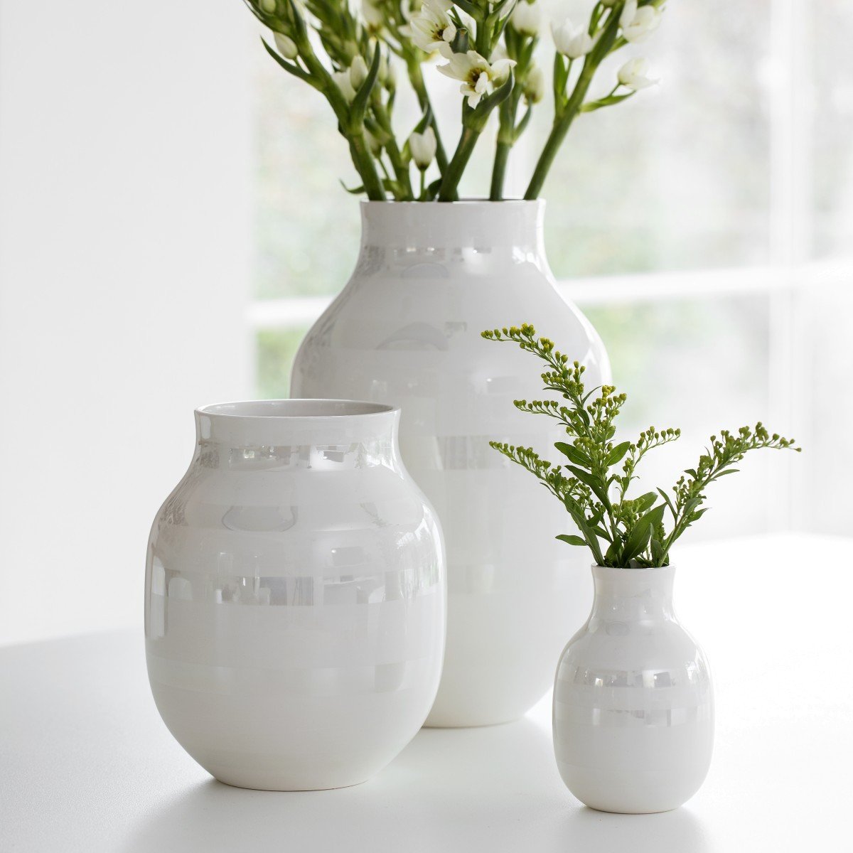 Kähler Omaggio Vase Pearl, Large
