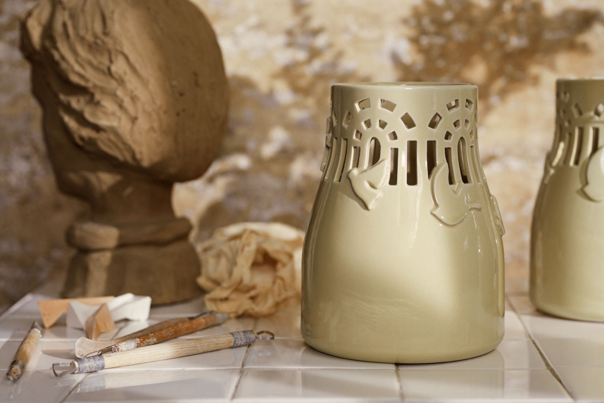 Vase orangerie Kähler 18 cm, miel doux
