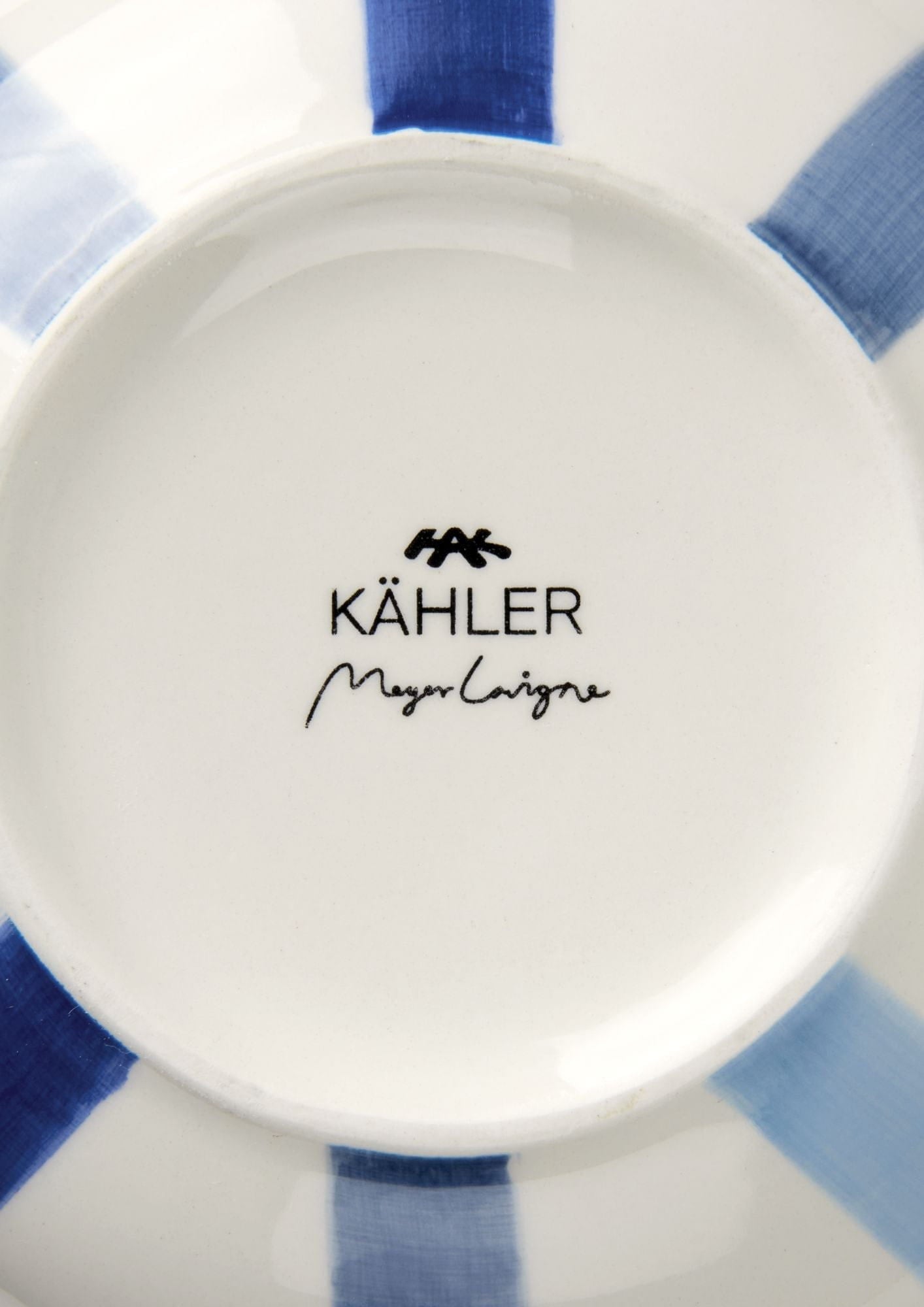 Jarrón de firma de Kähler 20 cm, azul