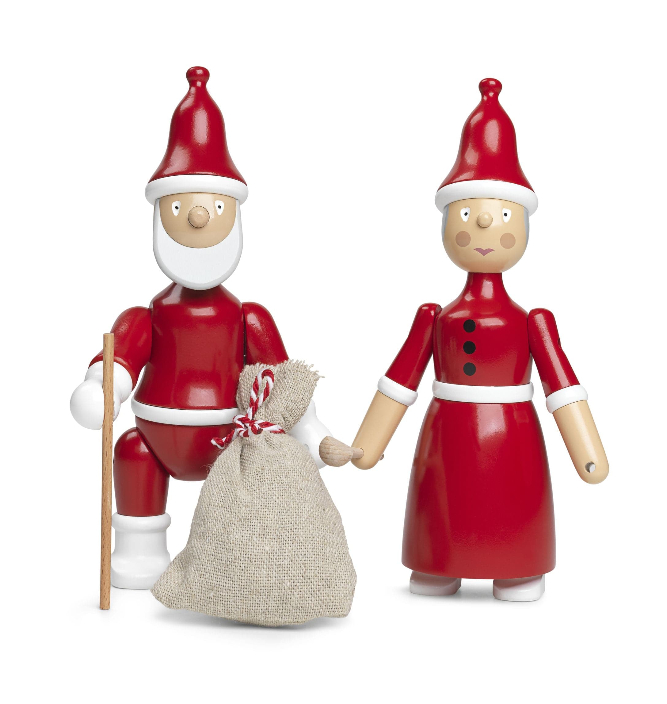 Kay Bojesen Santa Claus e Mrs Santa, set