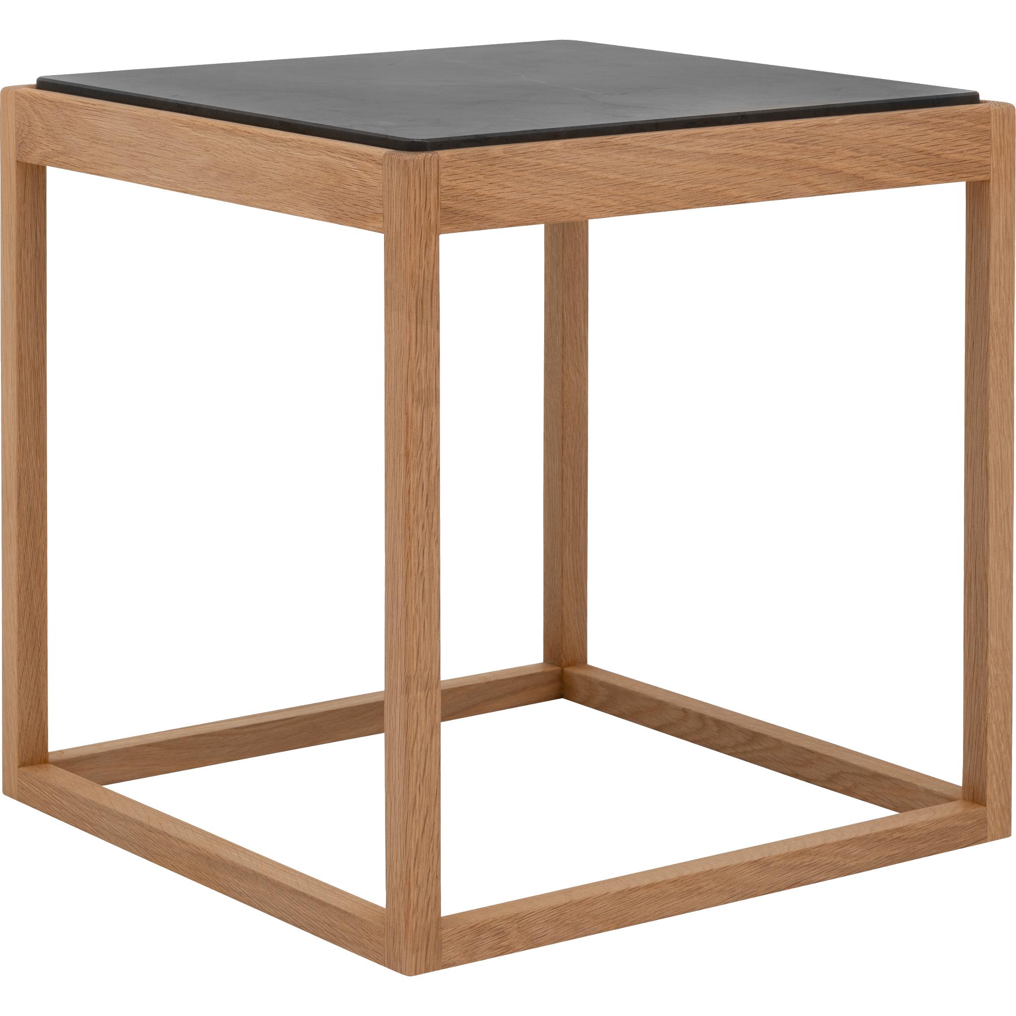 Klassik Studio Kø Cube Table Oak Oak Oiled, Marble gris
