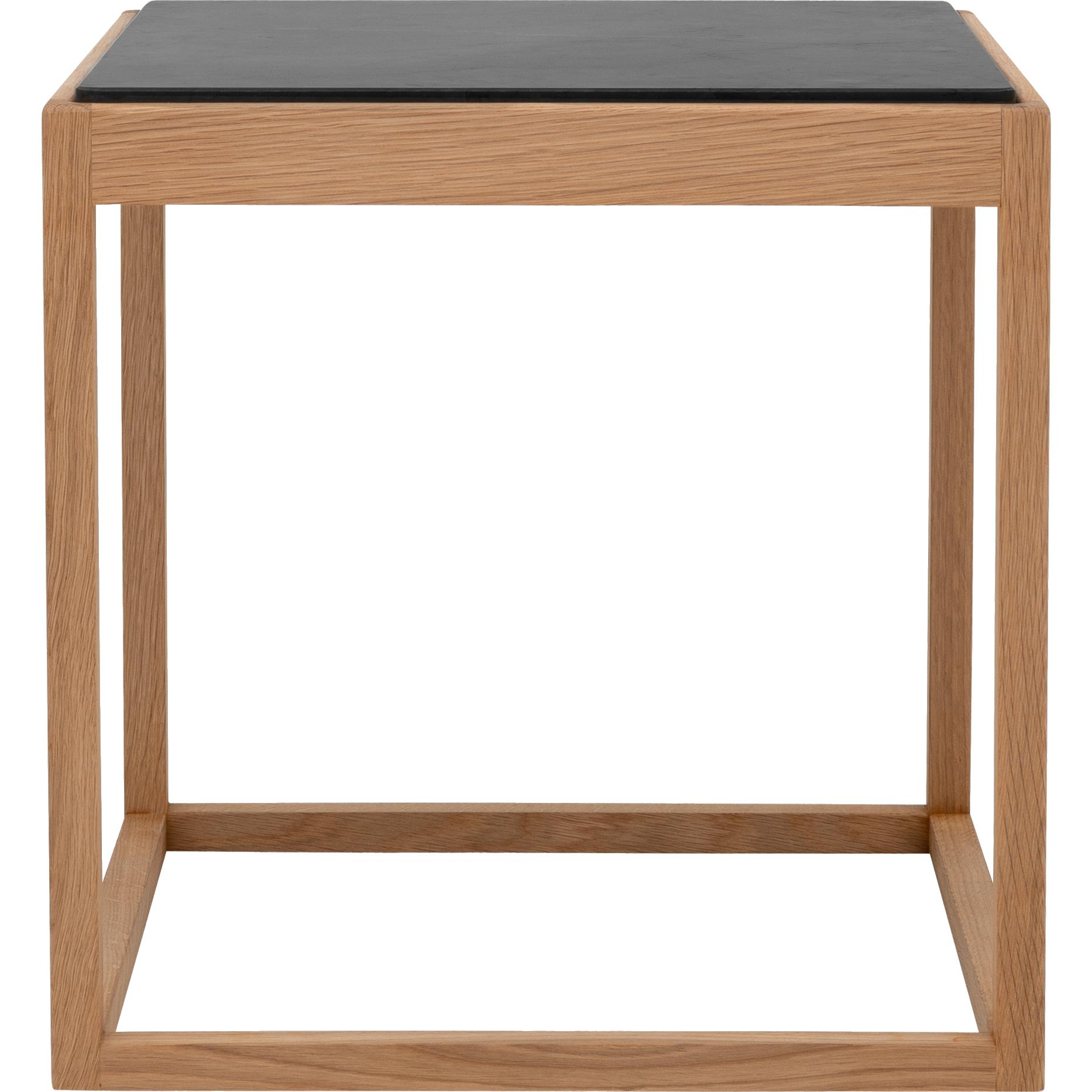 Klassik Studio Table d'appoint Kø cube Oak Hiled, Grey Marble