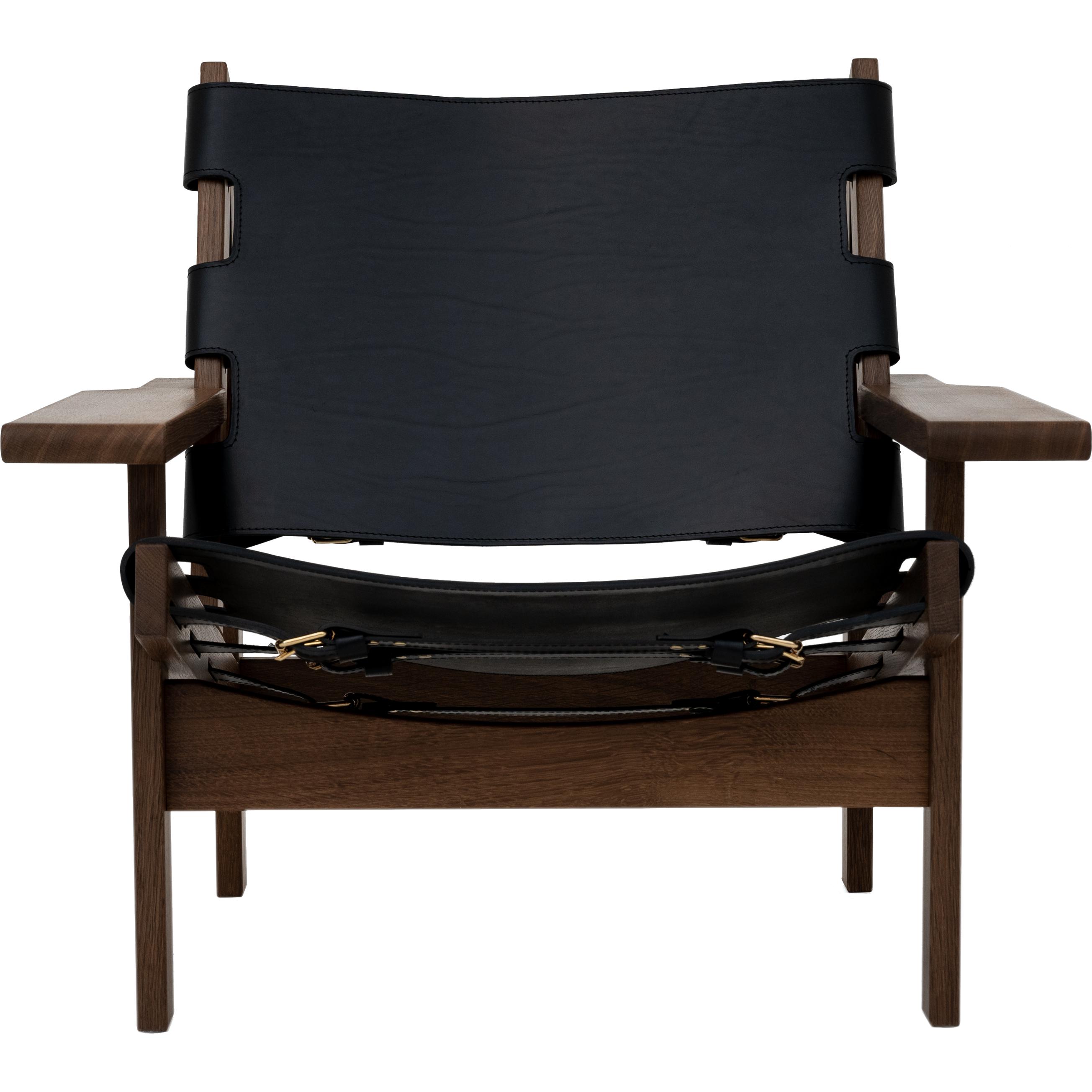 Klassik Studio Chaise de chasse kø chaise fumée, cuir noir