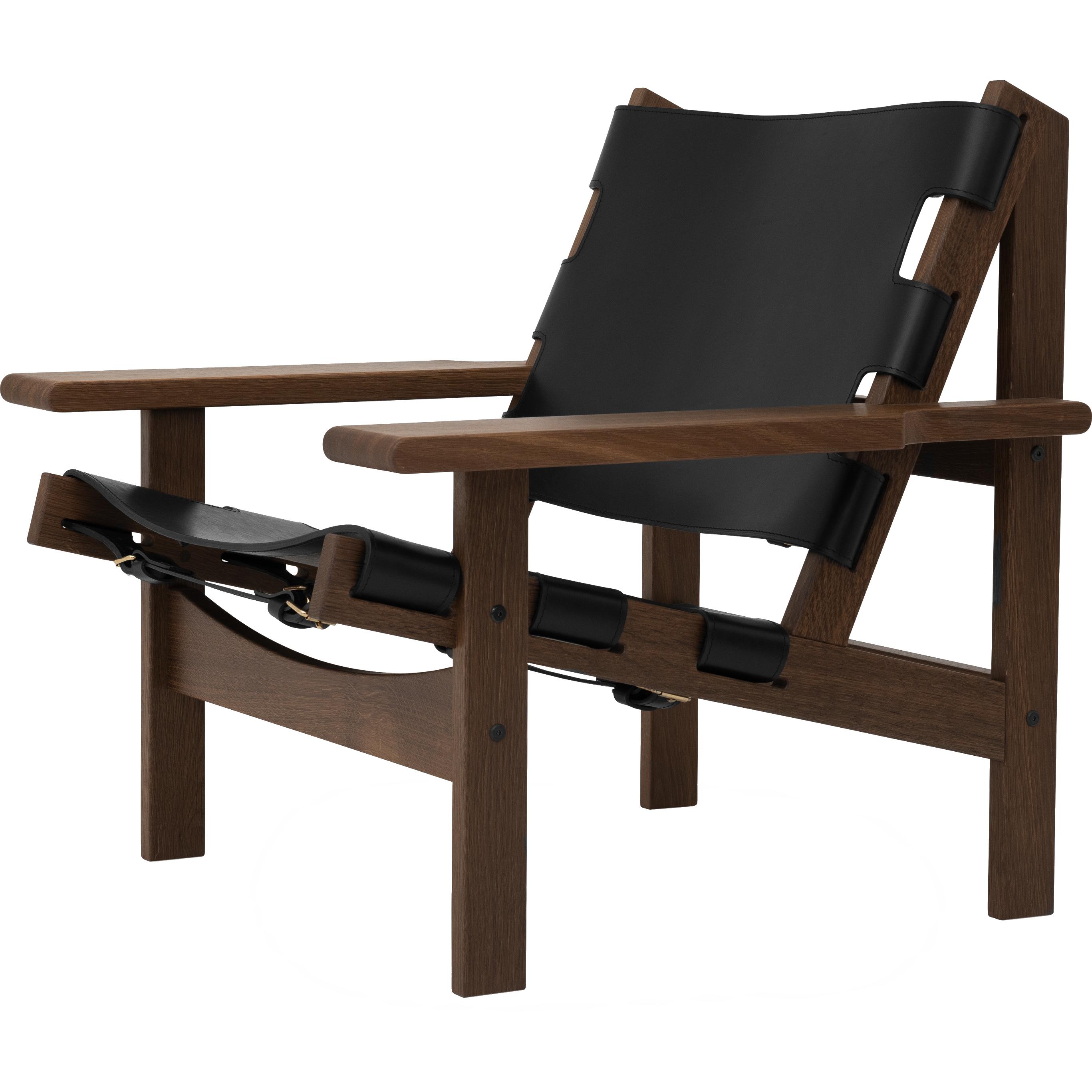 Klassik Studio Kø Hunting Chair Oak Smoked, Black Leather
