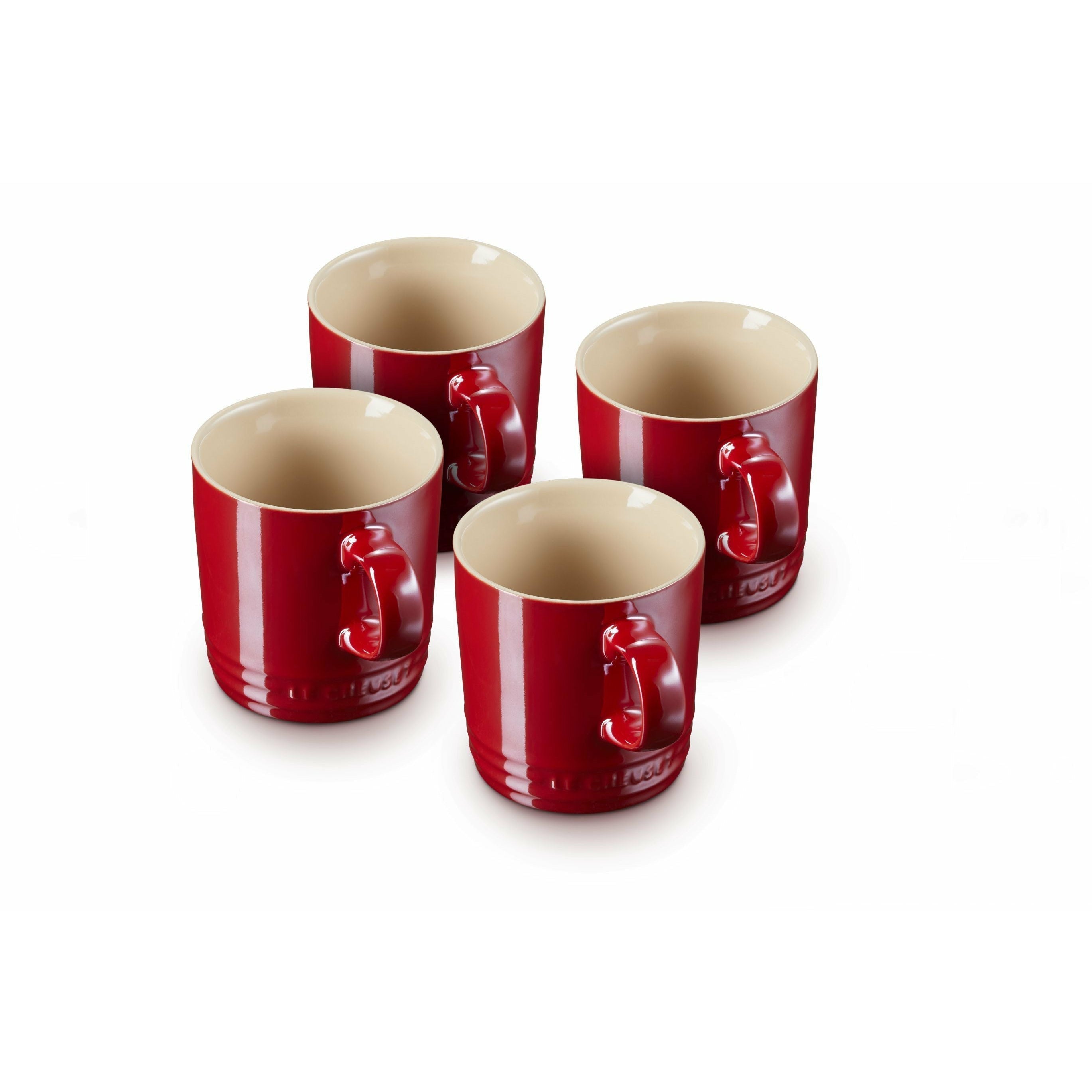 Le Creuset Cup Metallics 350 ml Cherry Red, 4 pc's.