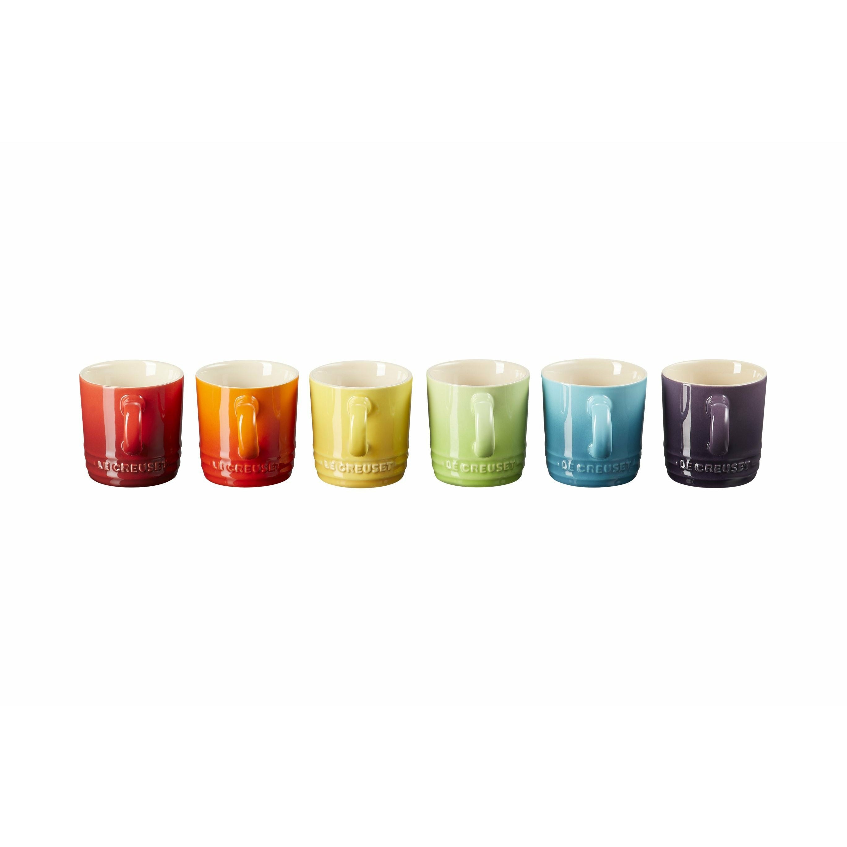 Le Creuset Espresso-Tassen 6er-Set Regenbogen, 100 ml
