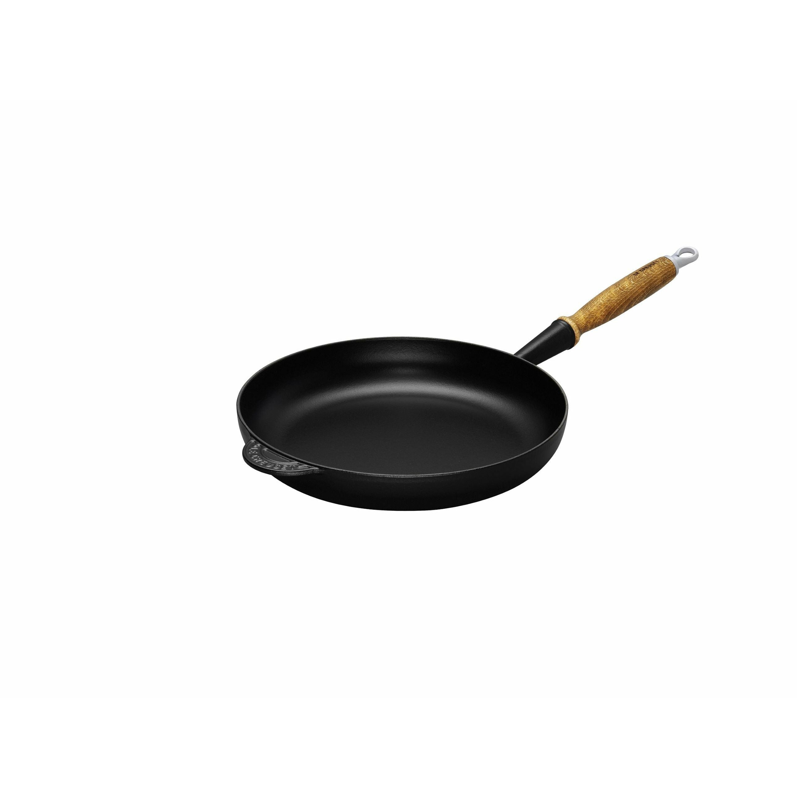 Le Creuset Paute à frire de tradition avec poignée en bois 24 cm, noir