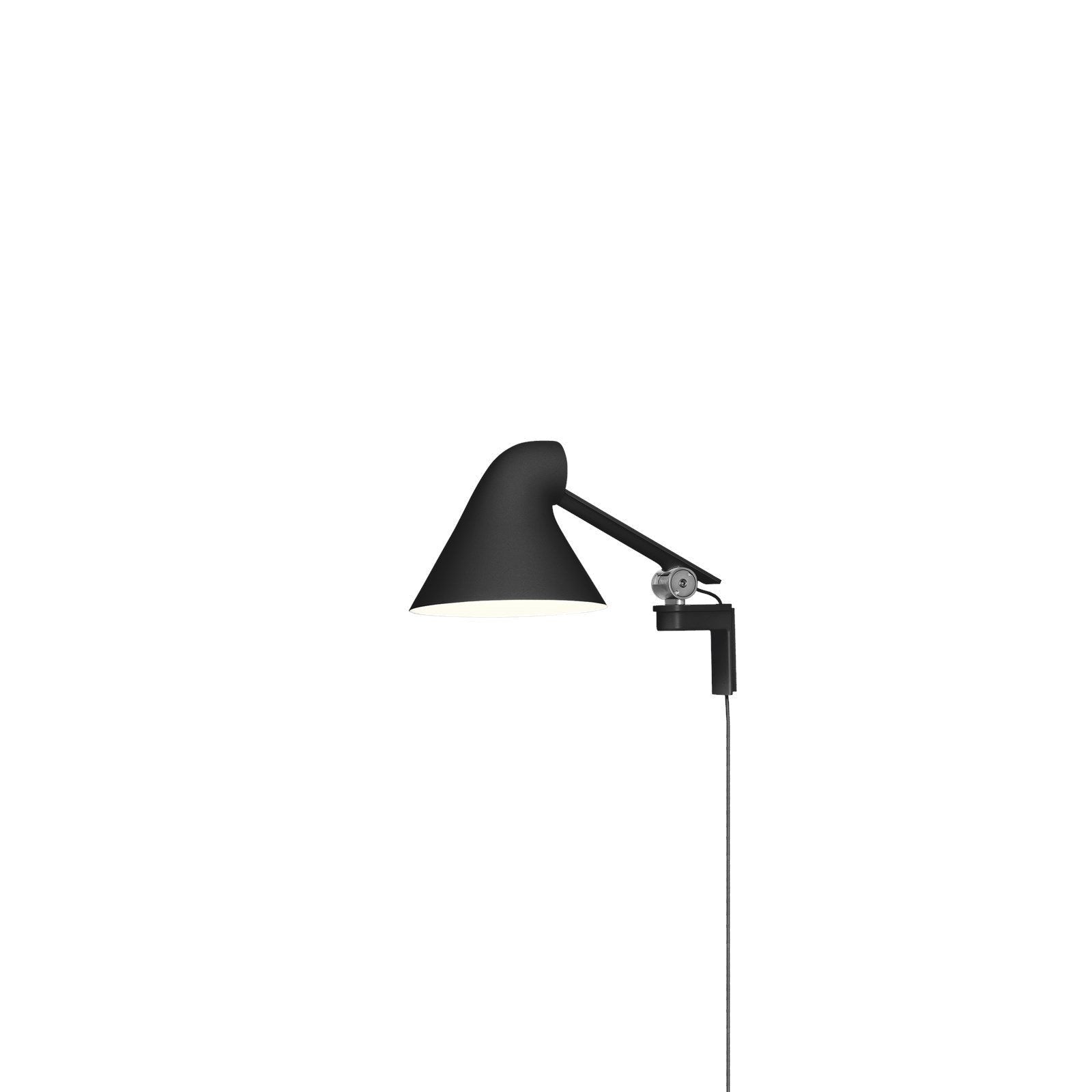 Louis Poulsen NJP -wandlamp korte arm, zwart