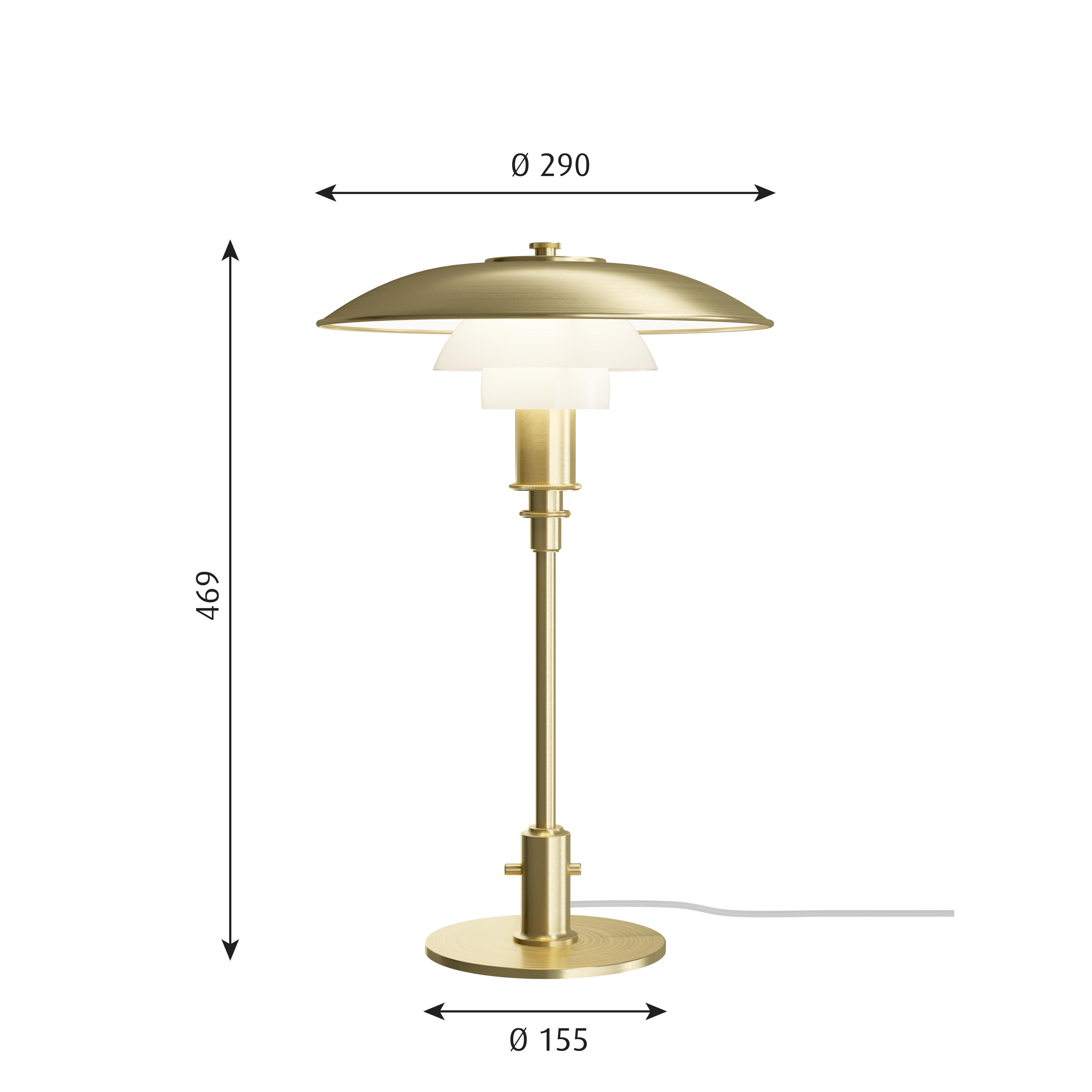 Louis Poulsen Ph 3/2 Table Lamp Limited Edition, Brass/Opal