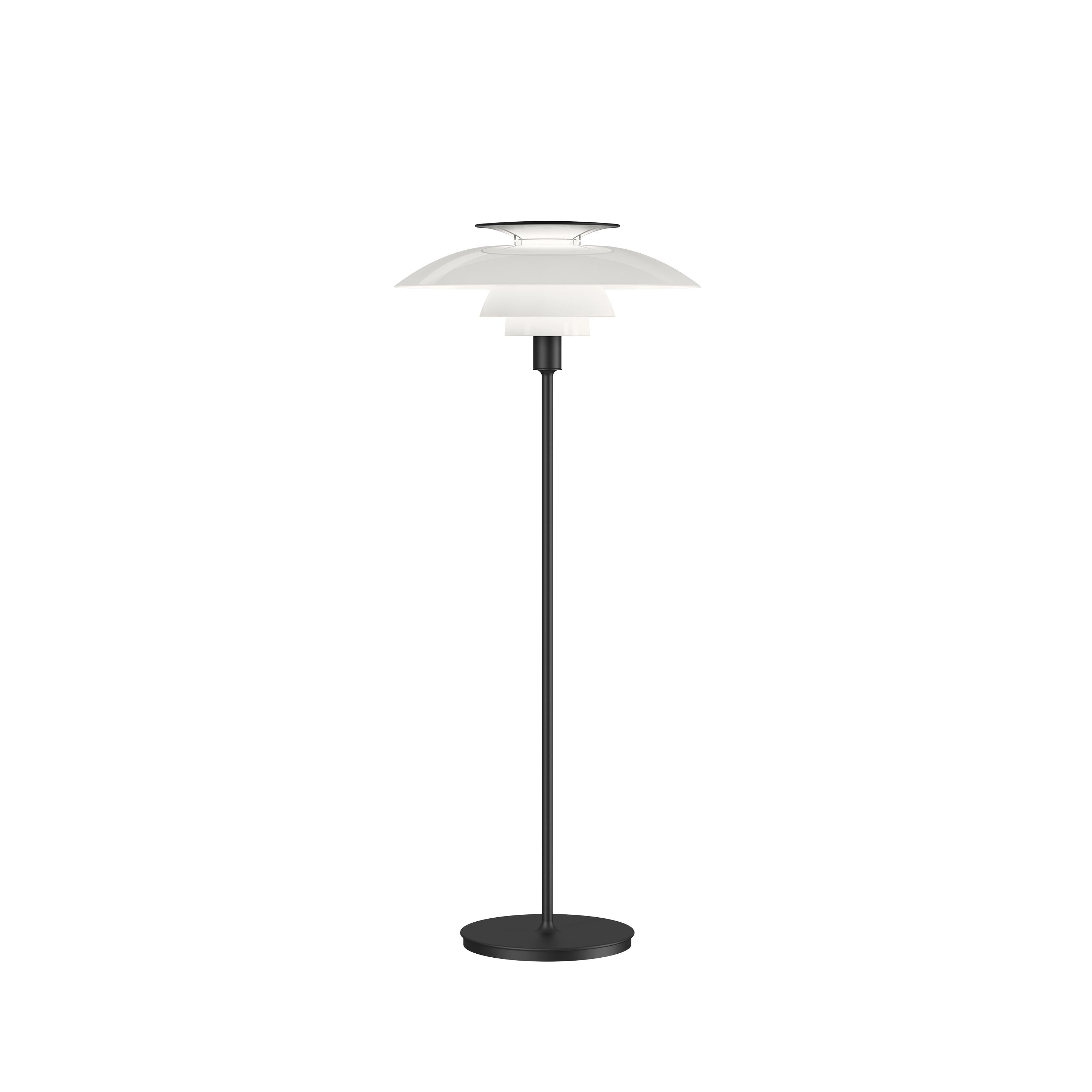 Louis Poulsen Ph 80 Floor Lamp 70 W E27 With Switch, Acrylic Opal White/Black