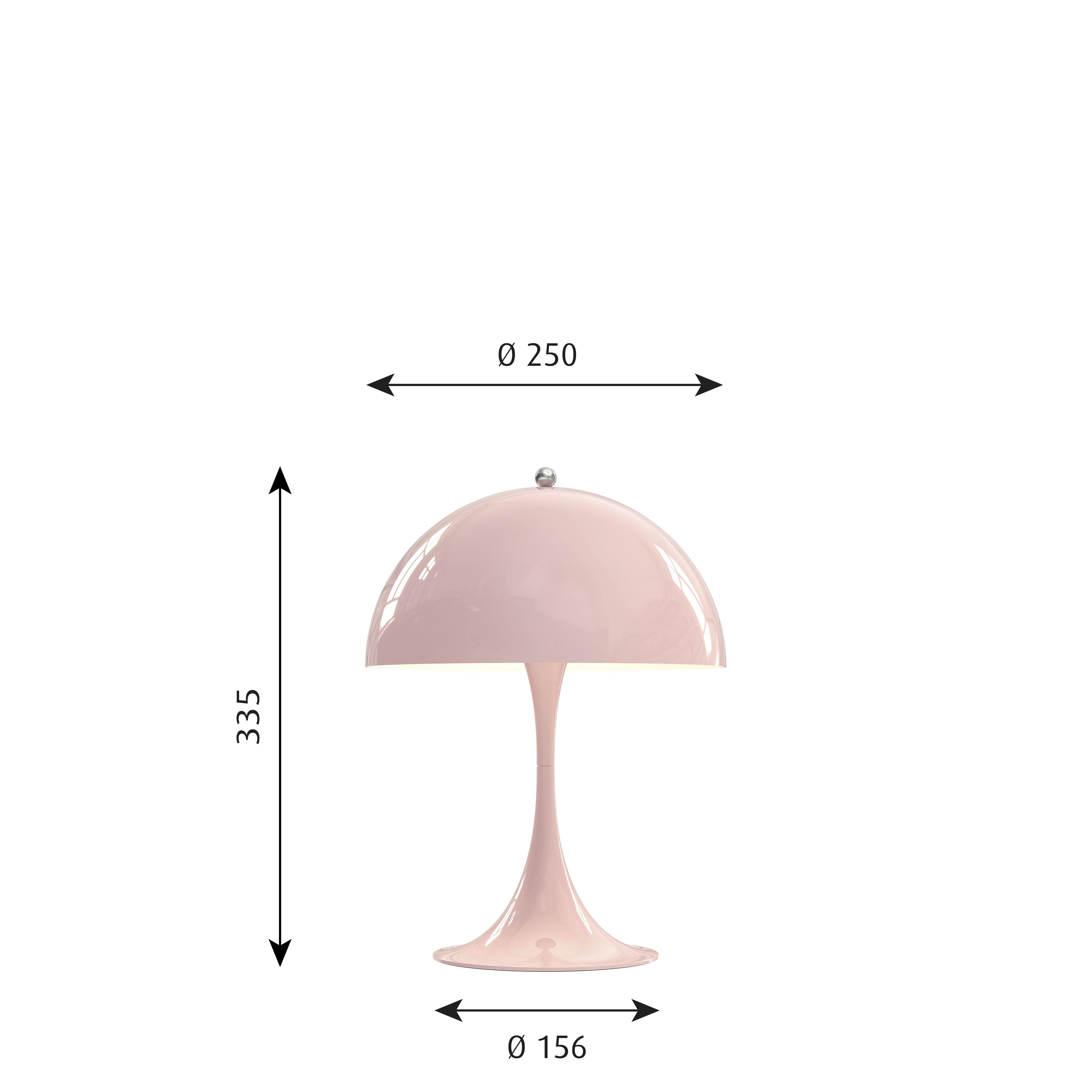 Louis Poulsen Panthella 250 bordlampe LED 27 K, Pale Rose