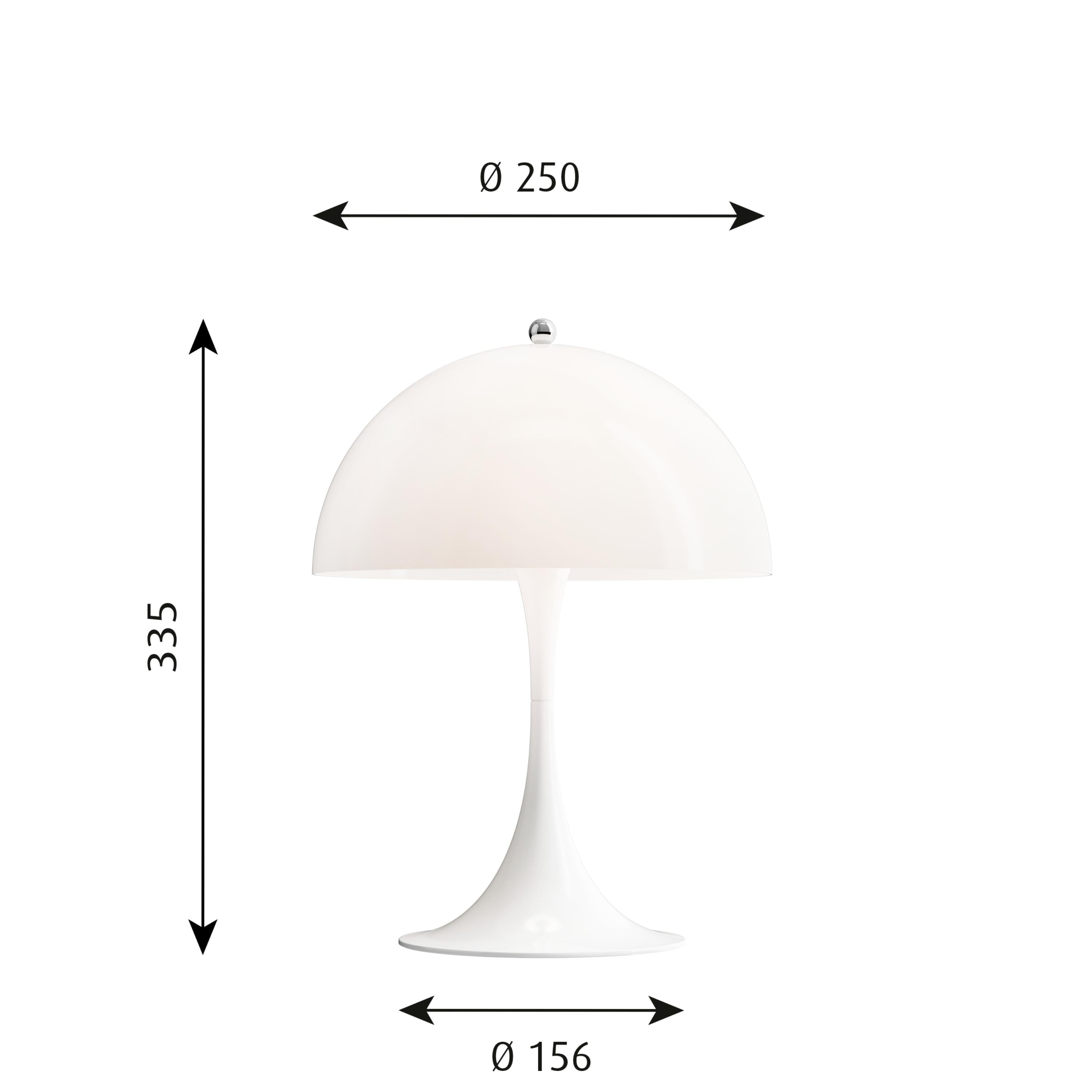 Louis Poulsen Panthella 250 Lampada da tavolo LED 27 K V2, acrilico bianco opale