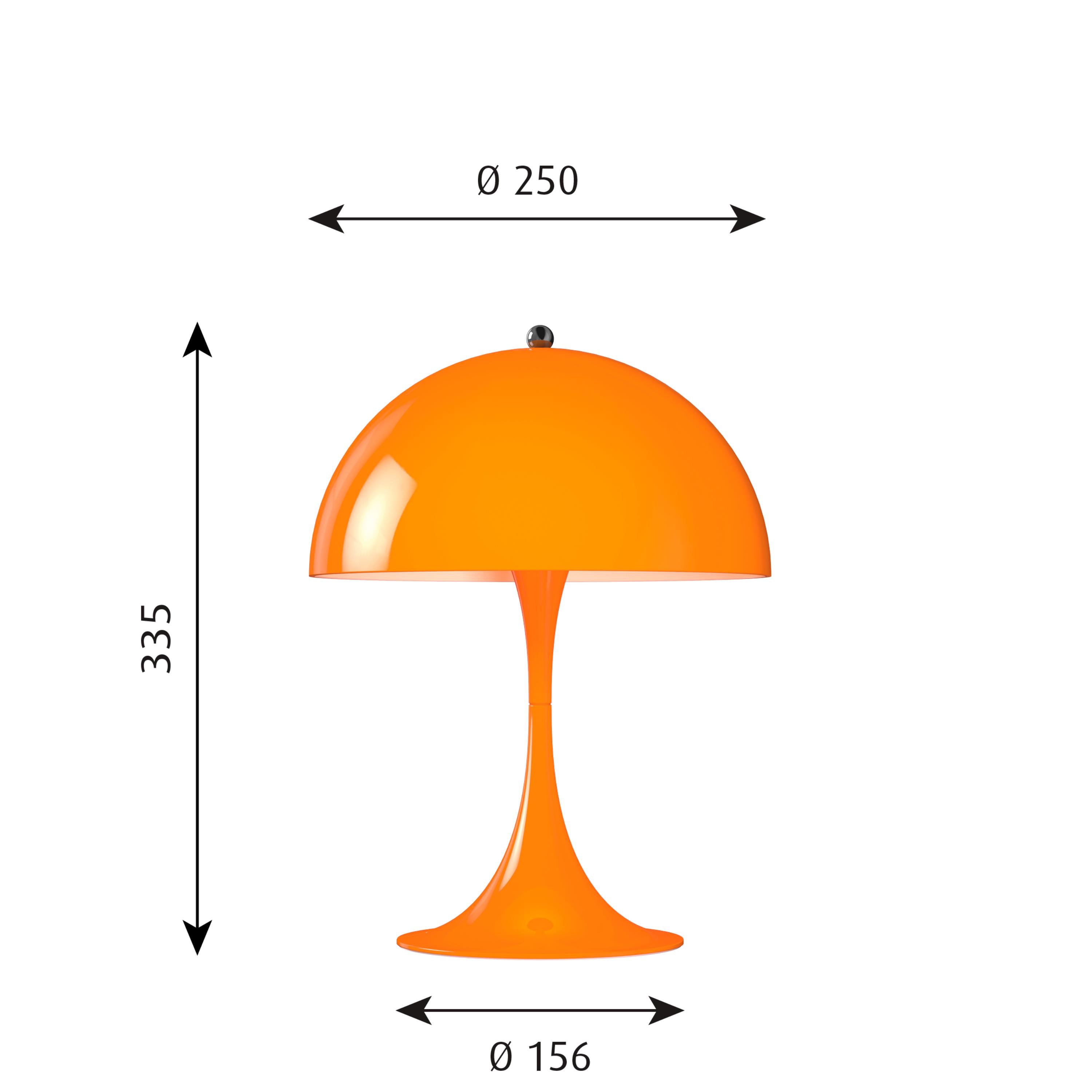 Louis Poulsen Panthella 250 Table Lamp førte 27 K V2, Orange
