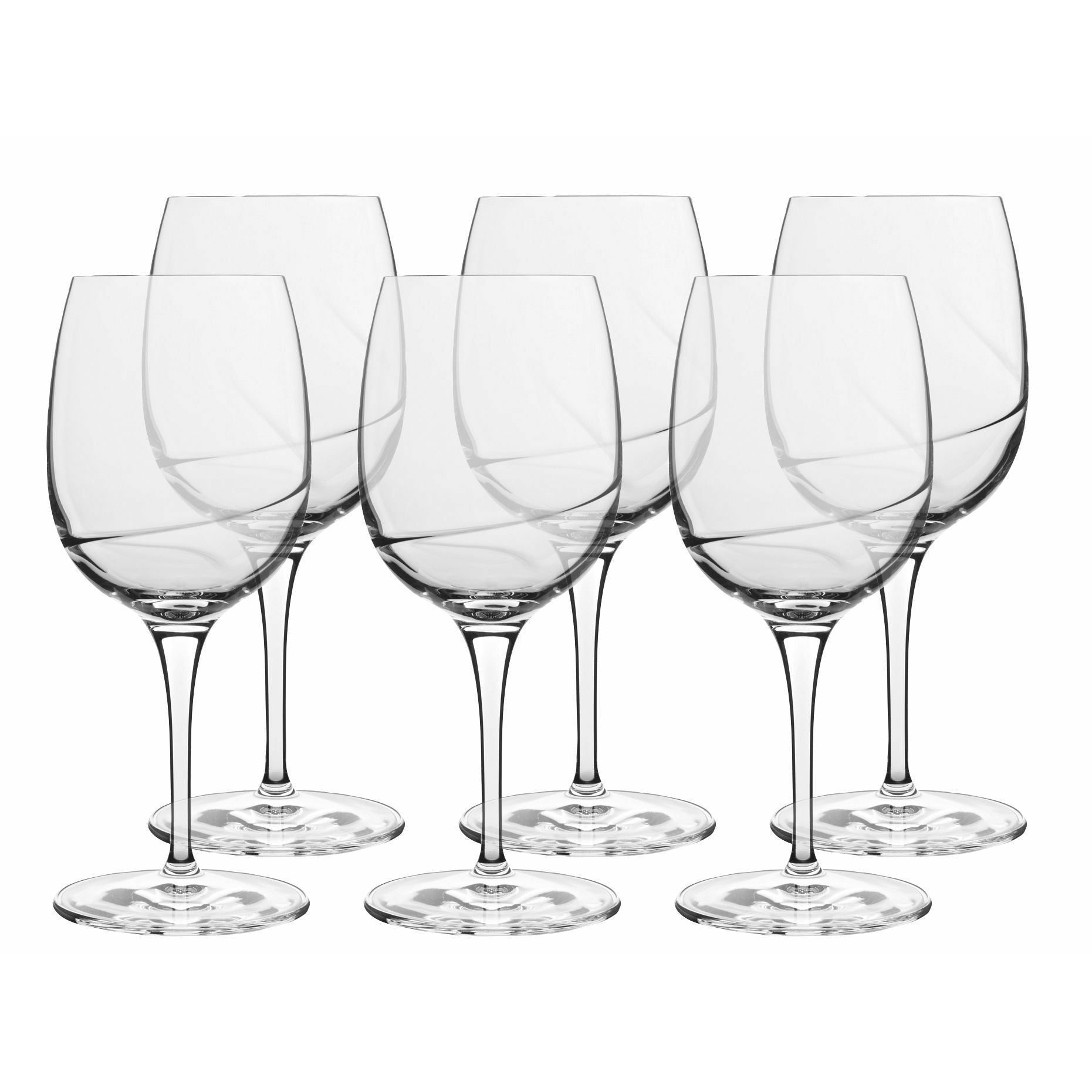 Luigi Bormioli Aero Red Wine Glass 365 Cl, Set Of 6
