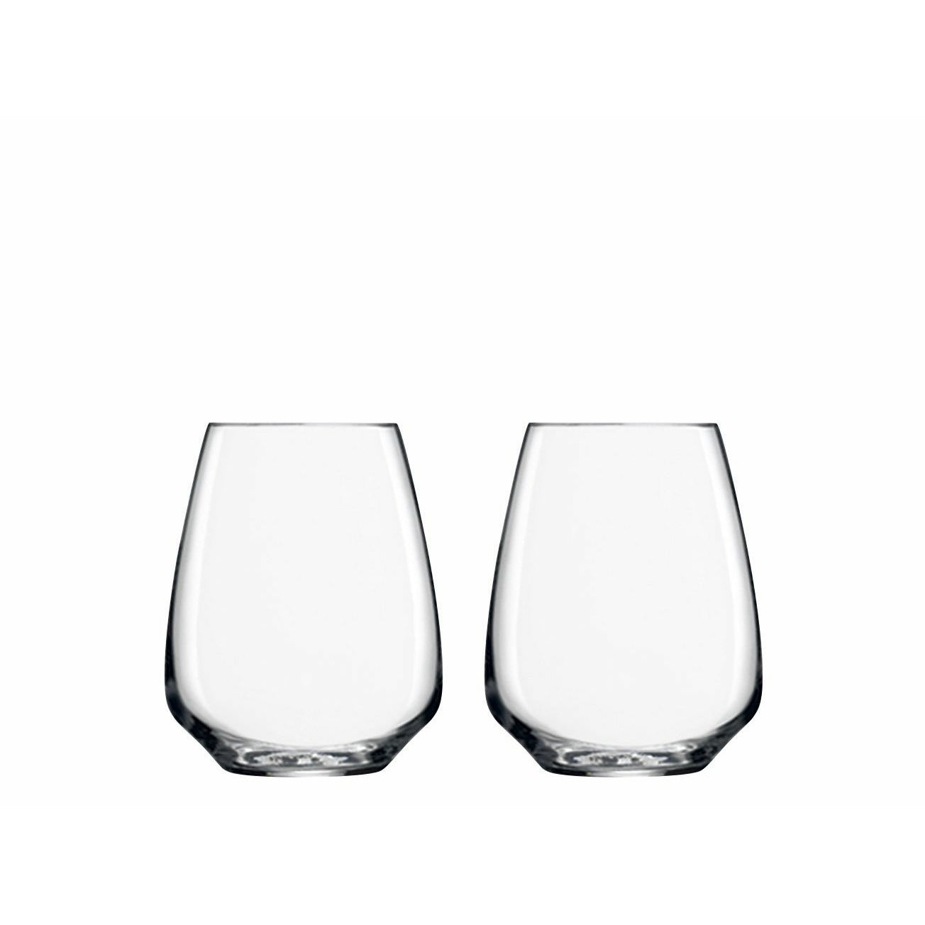 Luigi Bormioli atelier vannglass/hvitt vinglass, 2 stykker