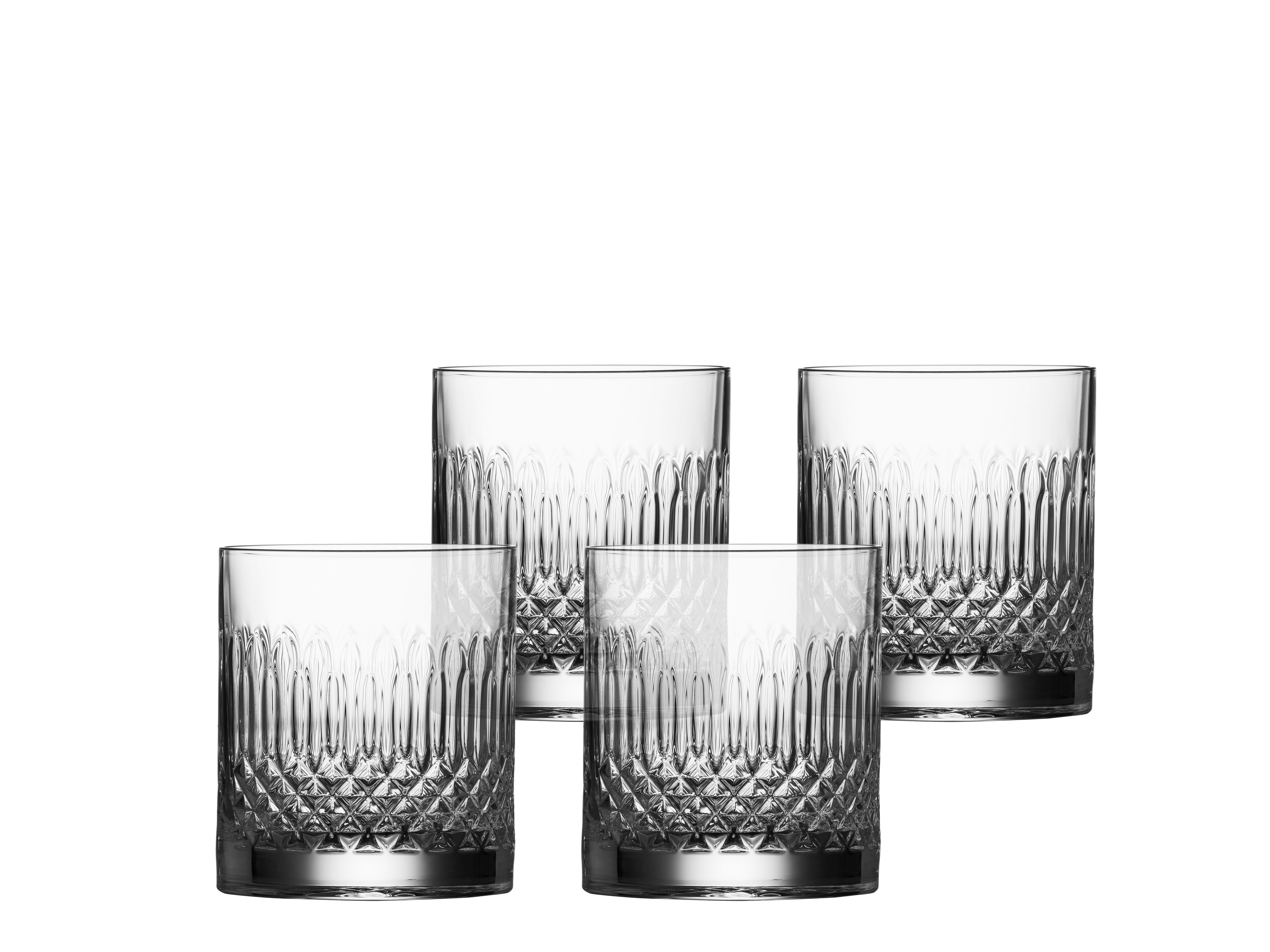 Luigi Bormioli Diamante Water Glass/Whisky Glass, sett med 4