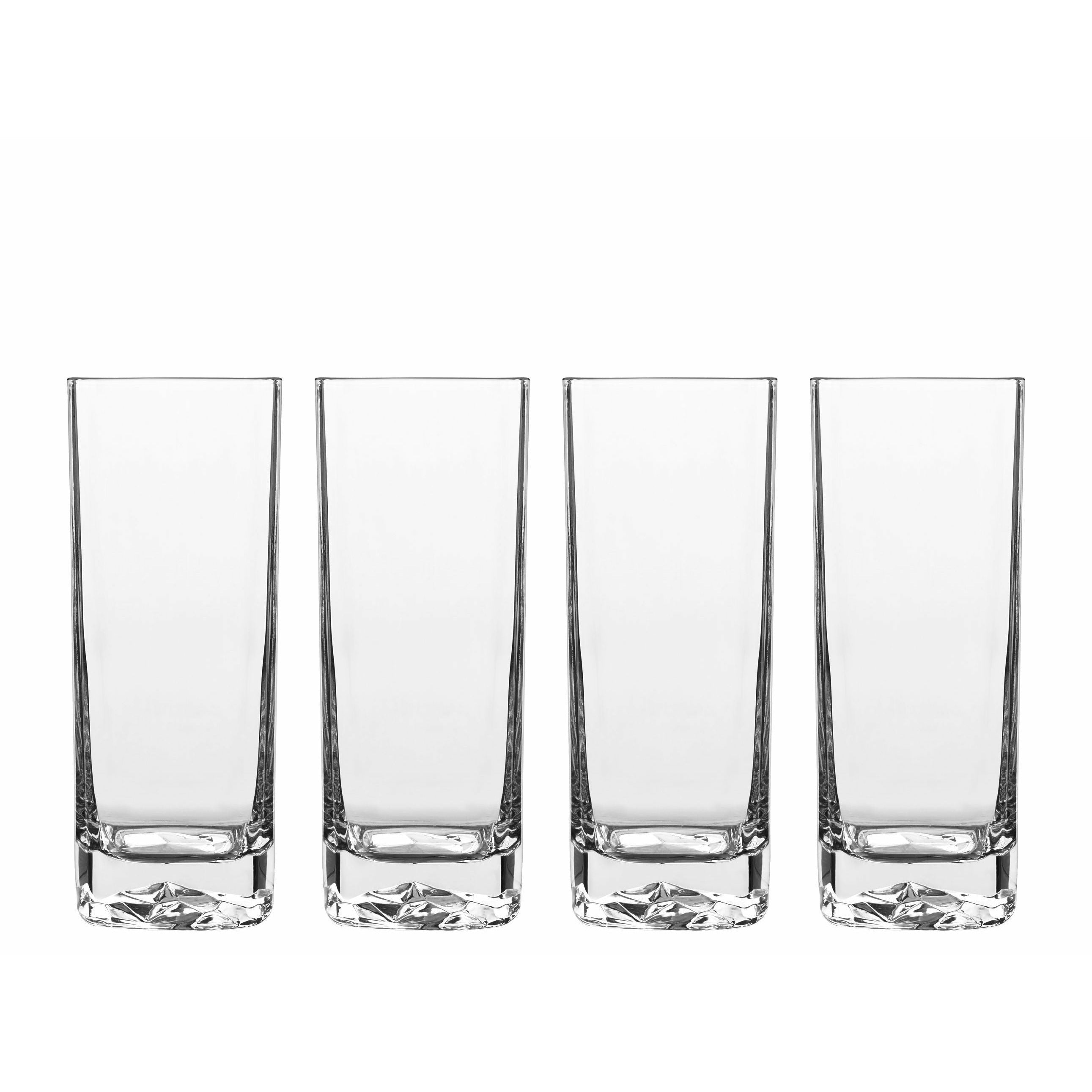 Luigi Bormioli Strauss Rocks Beer Glass/Long Drink Glass, Set Of 4