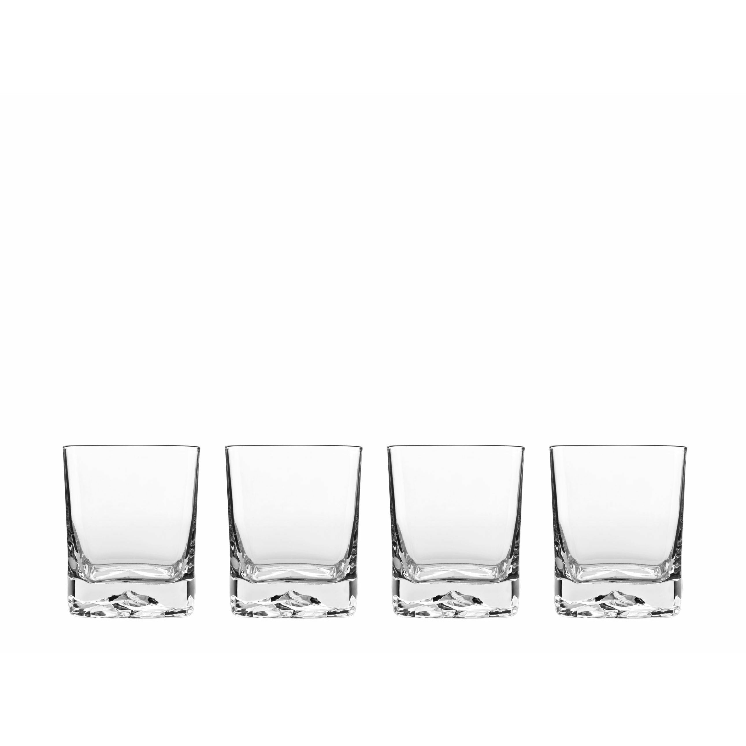 Luigi Bormioli Strauss Rocks vattenglas/whiskyglas, uppsättning av 4