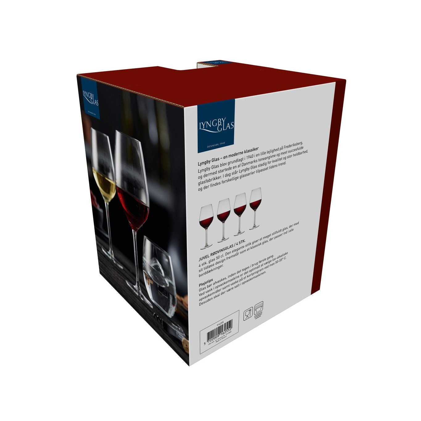 Lyngby Glas Juvel Red Wine Glass 50 Cl, 4 pc's.