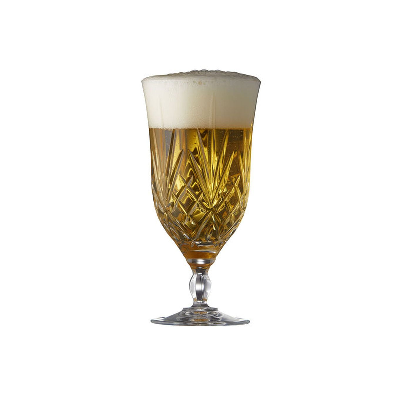 Lyngby Glas Melodia Krystal Beer Glass 40 cl，4台。