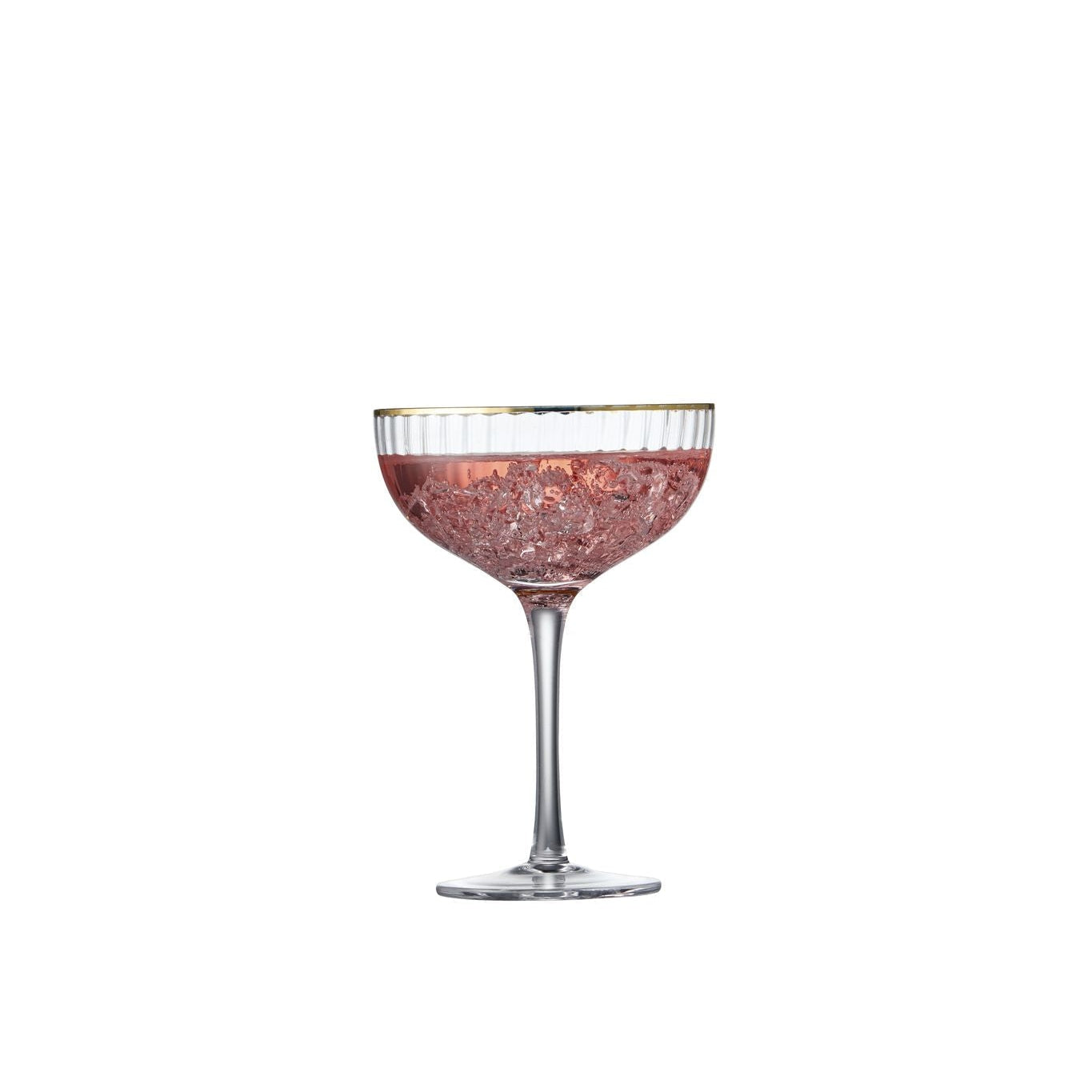 Lyngby Glas Palermo Gold Cocktail眼镜31,5 Cl，4台。