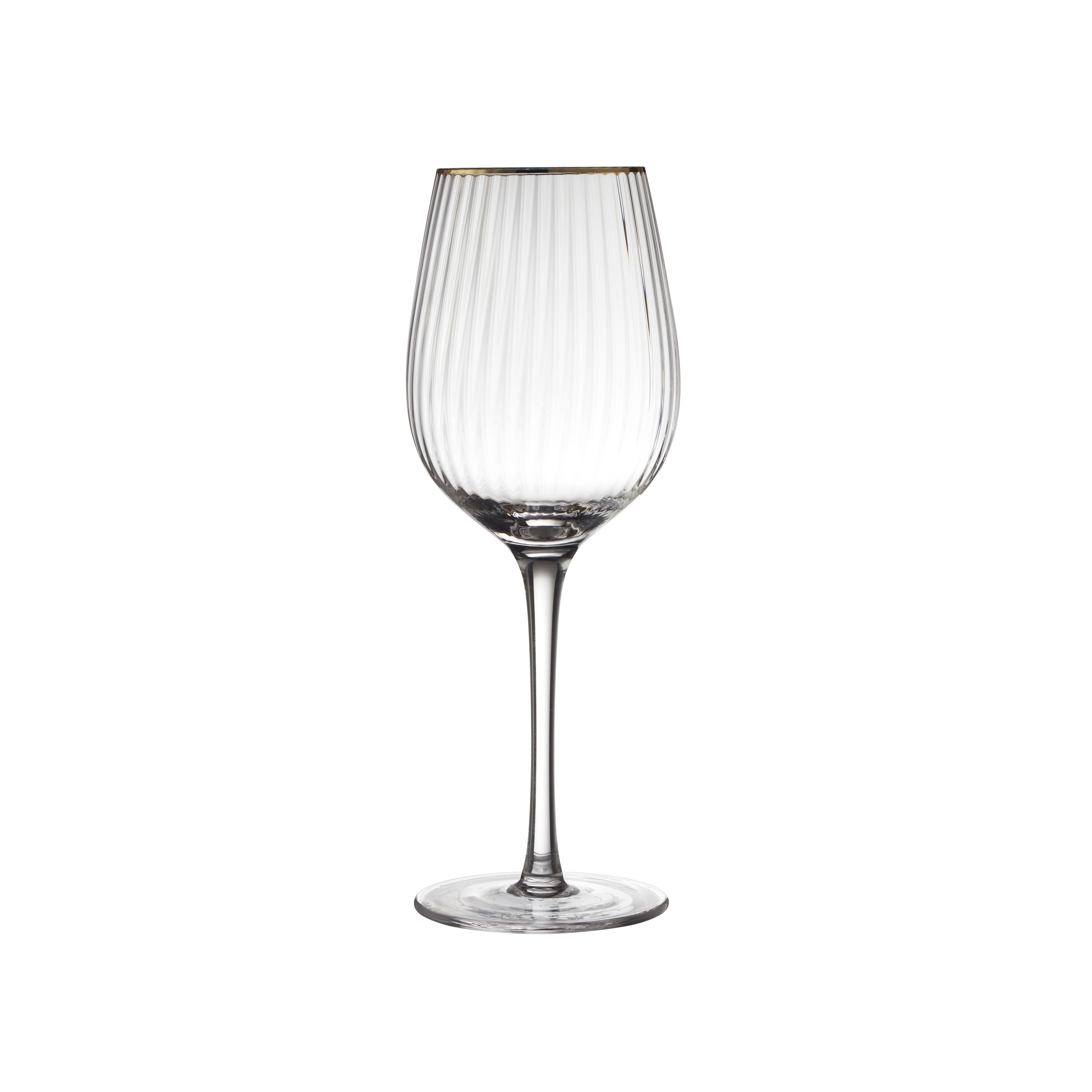 Lyngby Glas Palermo Gold Red Wine Glass 40 Cl 4 PC。