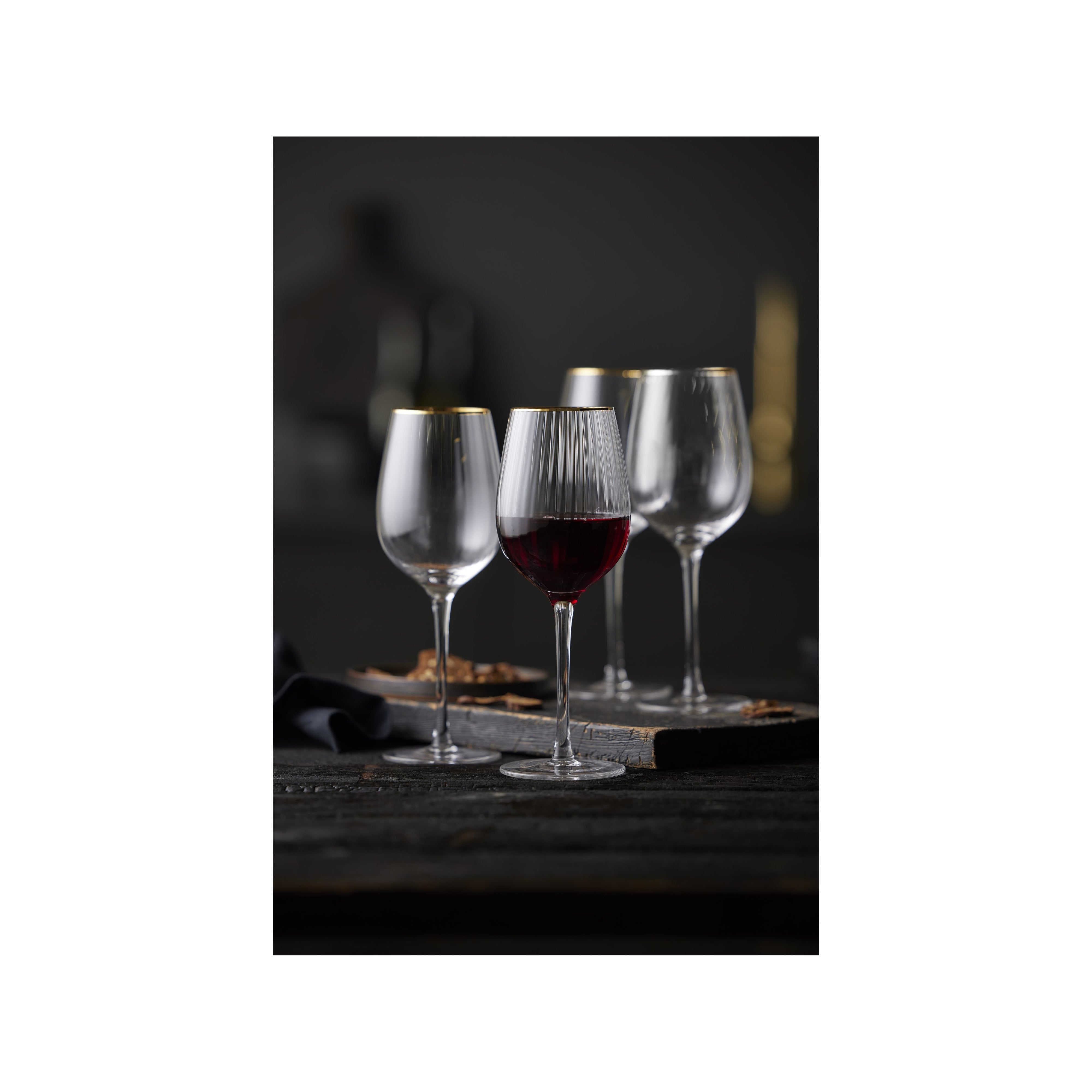 Lyngby Glas Palermo Gold Red Wine Glass 40 Cl 4 Pcs.