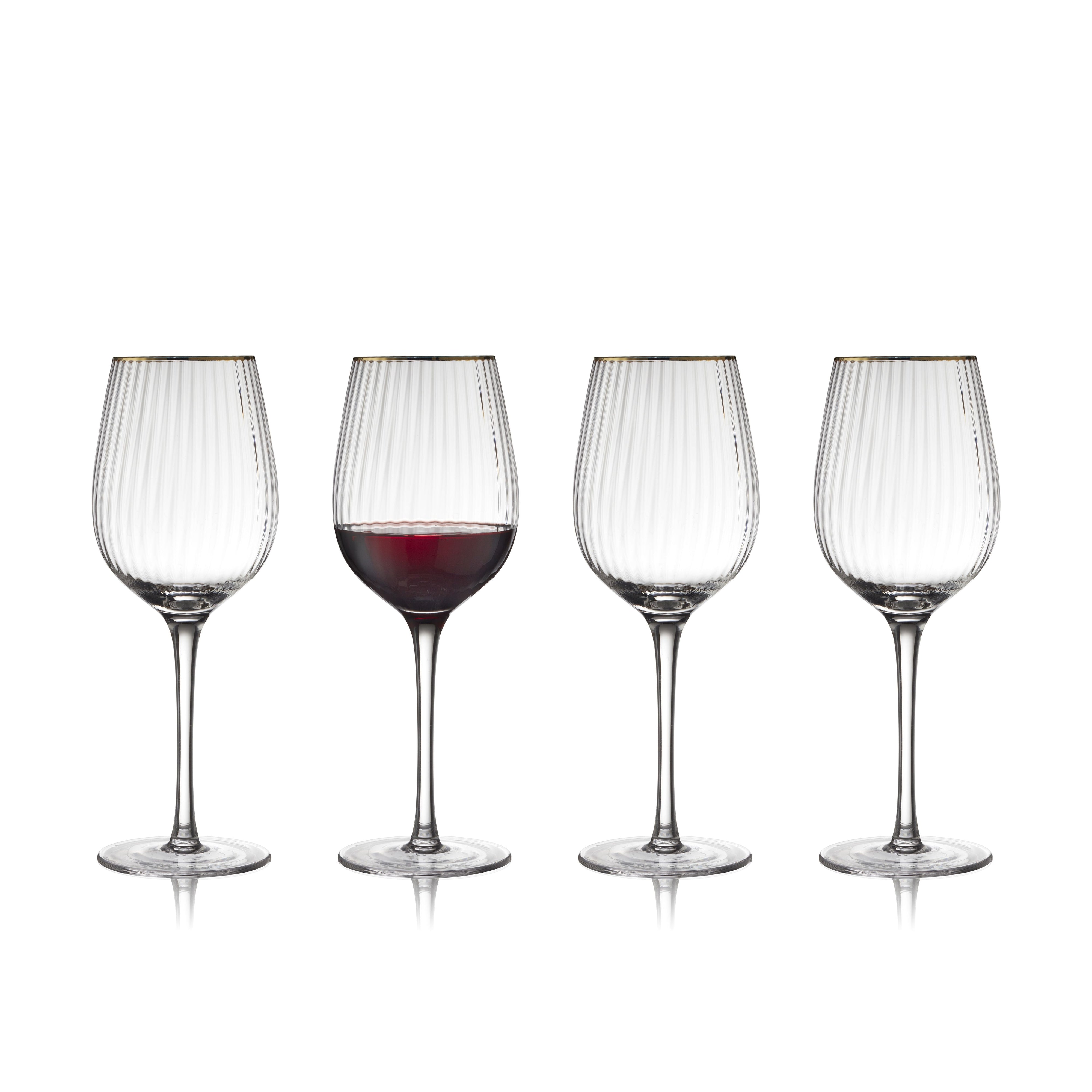 Lyngby Glas Palermo Gold Red Wine Glass 40 CL 4 stk.